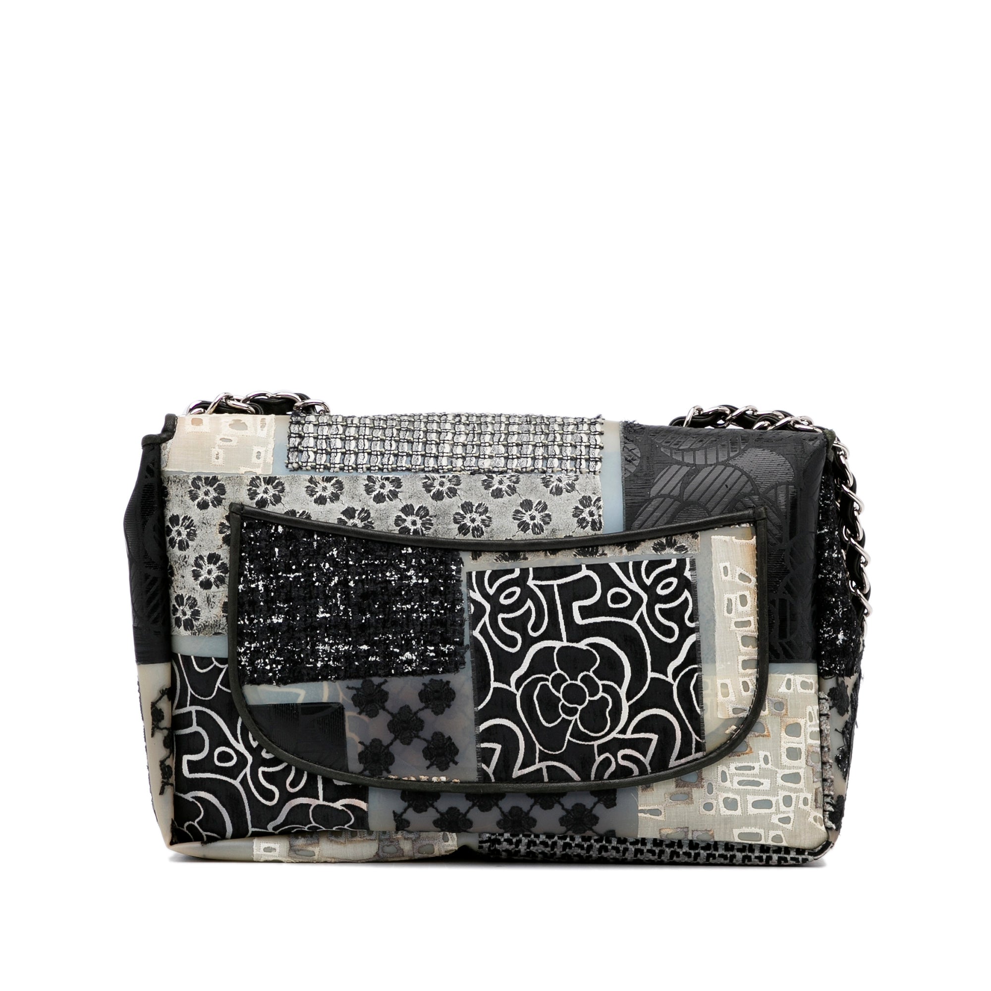 Chanel Jumbo PVC and Tweed Patchwork Single Flap - image 3