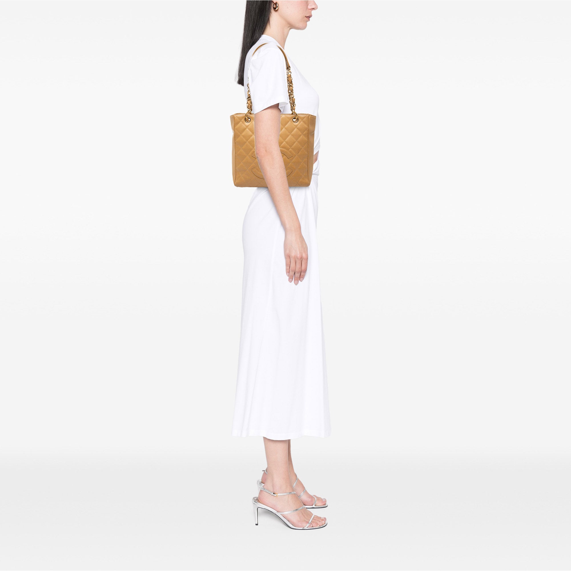 Chanel Caviar Petite Shopping Tote - image 7