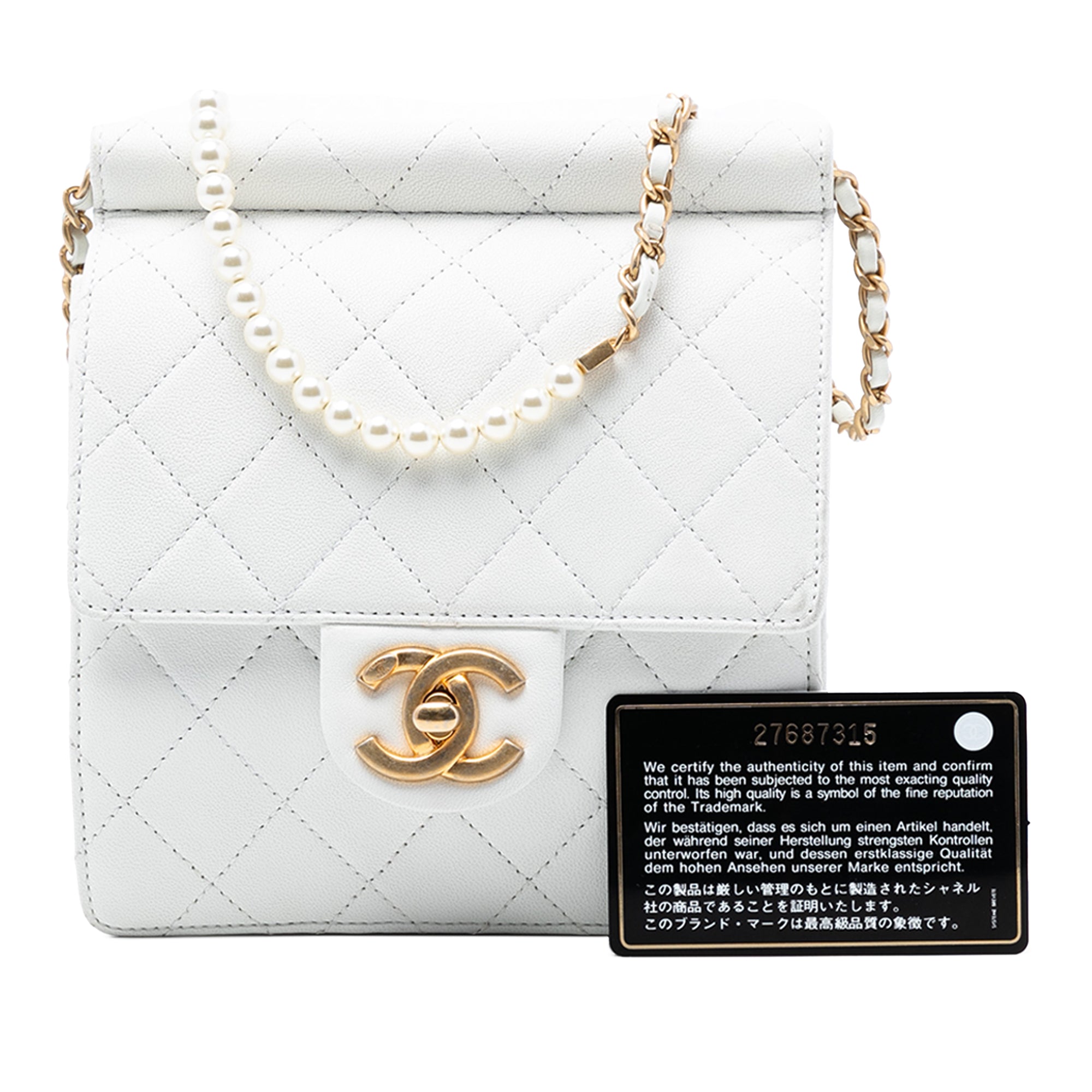 Chanel Small Quilted Lambskin Chic Pearls Flap - image 8