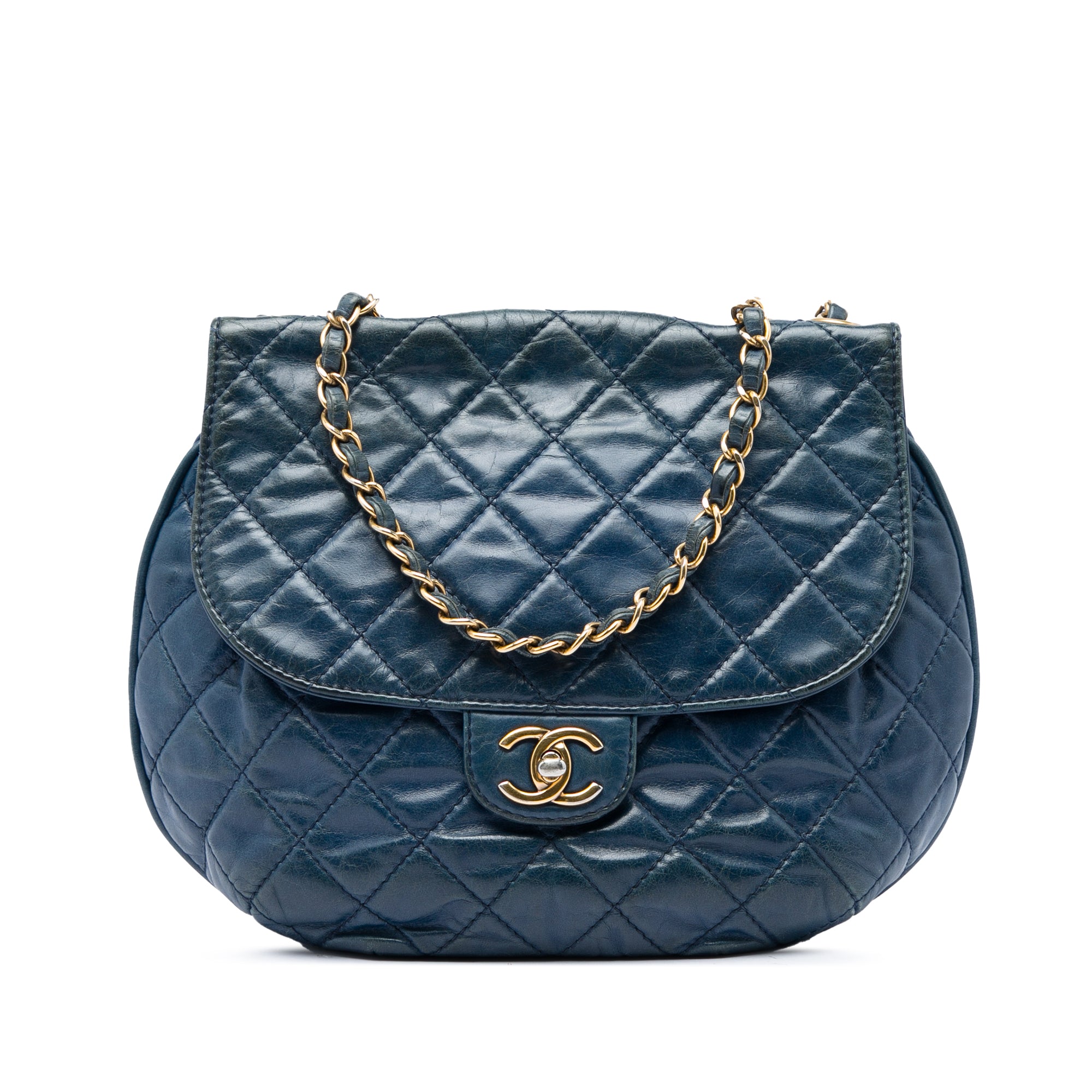 Chanel Medium Quilted Glazed Calfskin Bubble CC Flap - image 1
