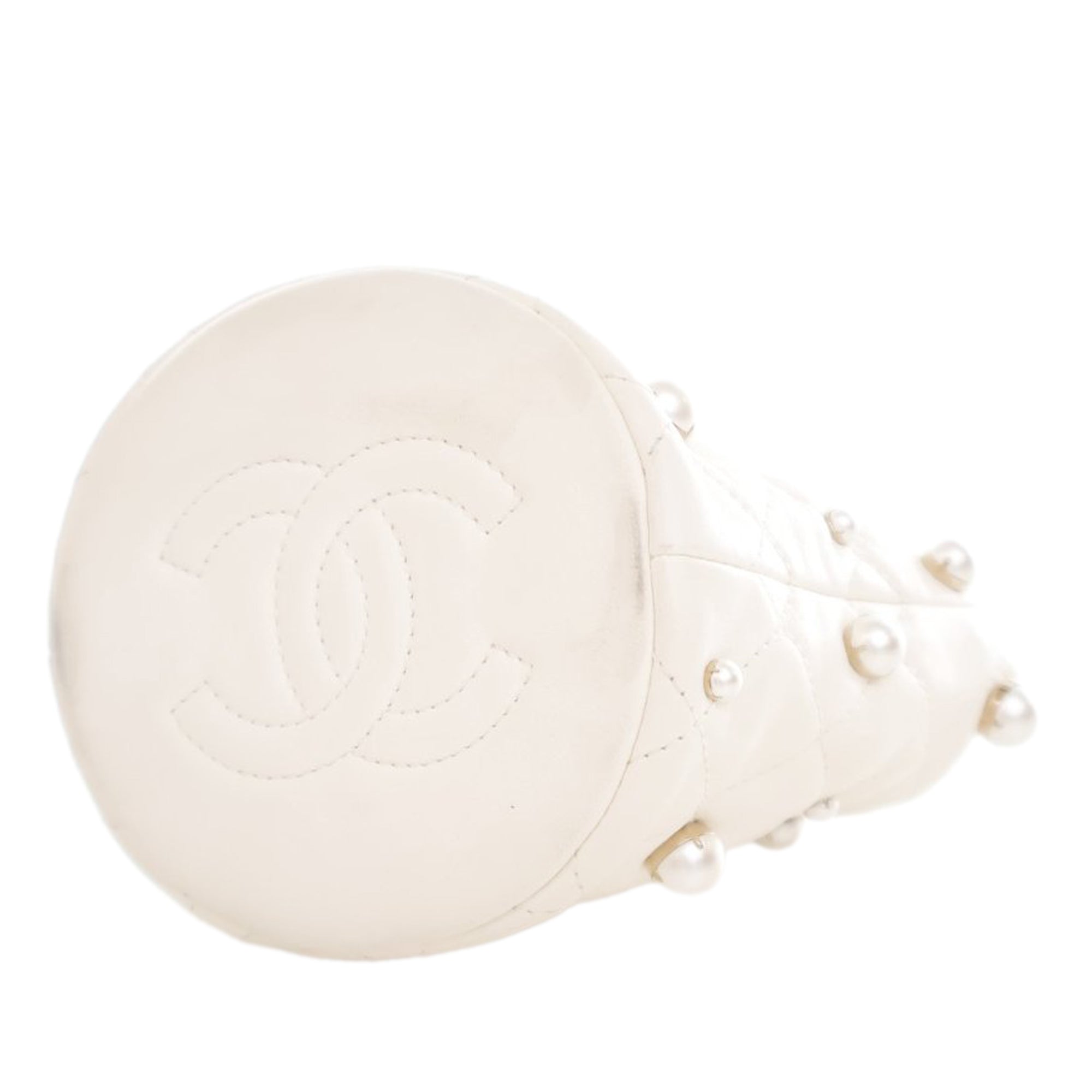 Chanel Mini Quilted Lambskin About Pearls Drawstring Bucket Bag - image 10