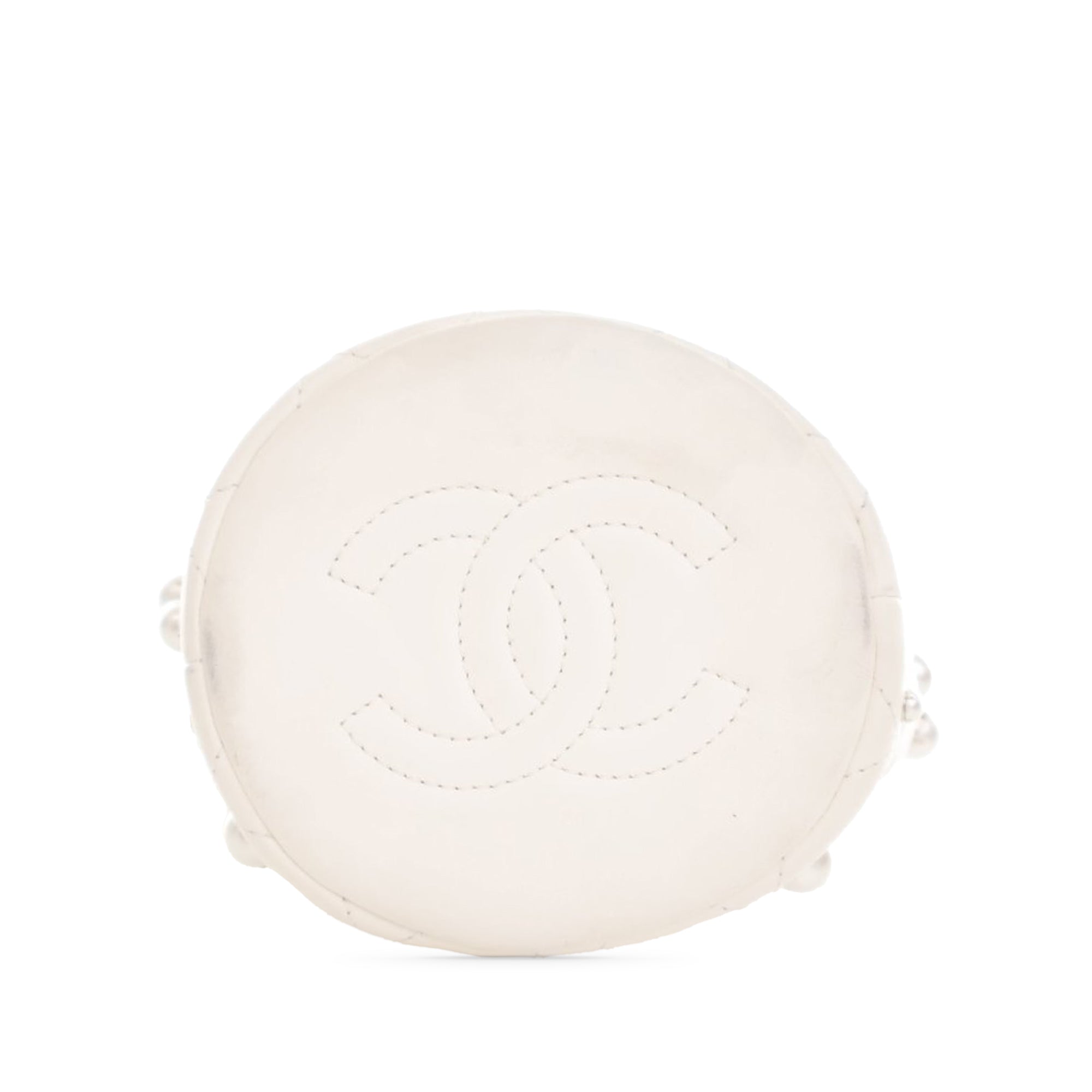 Chanel Mini Quilted Lambskin About Pearls Drawstring Bucket Bag - image 3