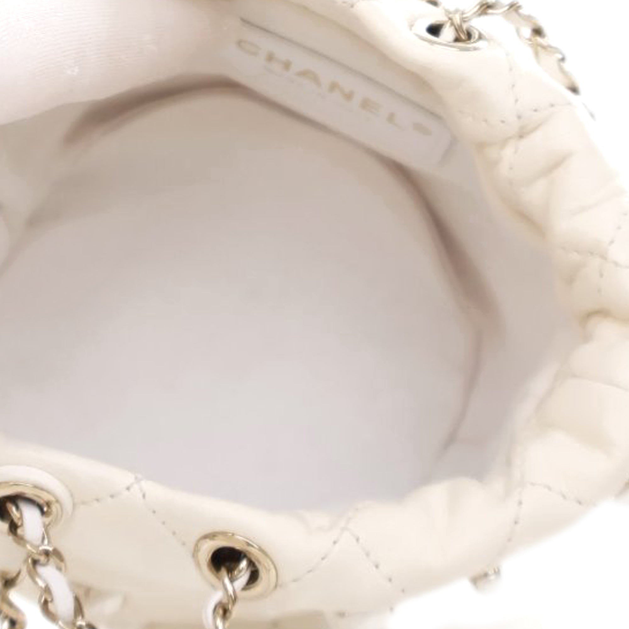 Chanel Mini Quilted Lambskin About Pearls Drawstring Bucket Bag - image 4