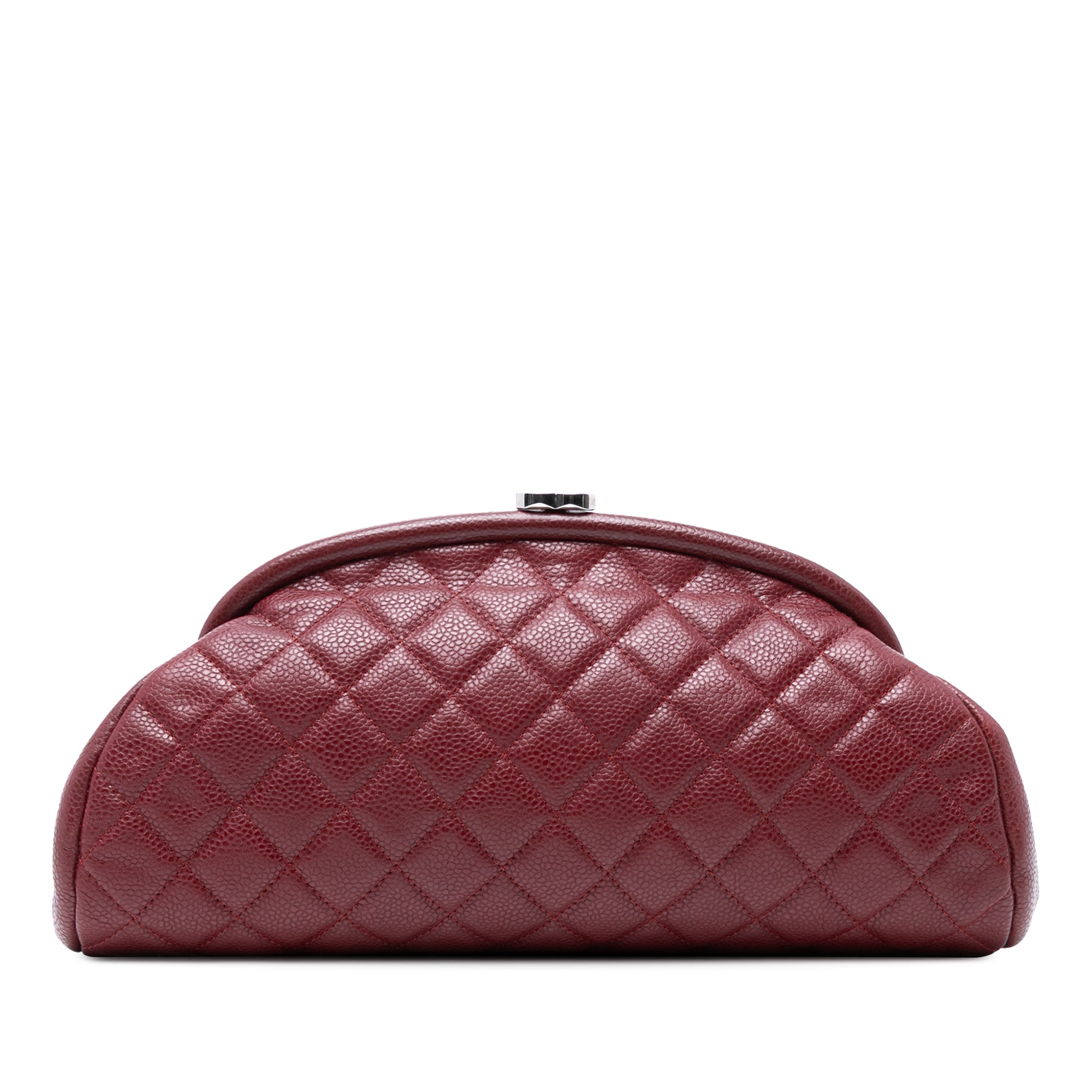 Chanel Quilted Caviar Timeless Kisslock Clutch - image 1