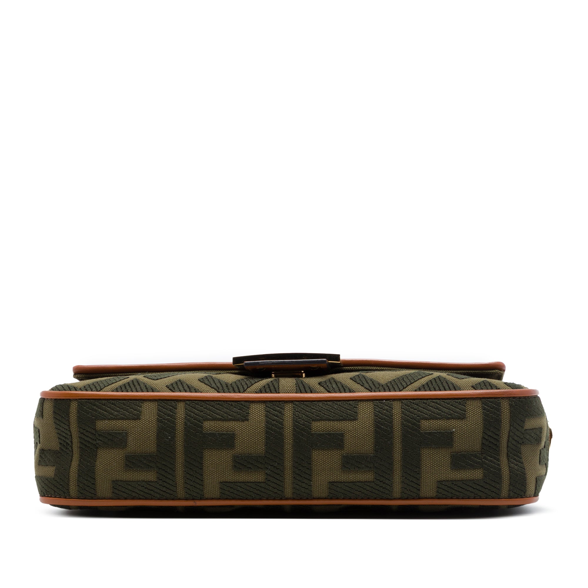 Fendi Zucca Embroidered Canvas Baguette Satchel - image 3