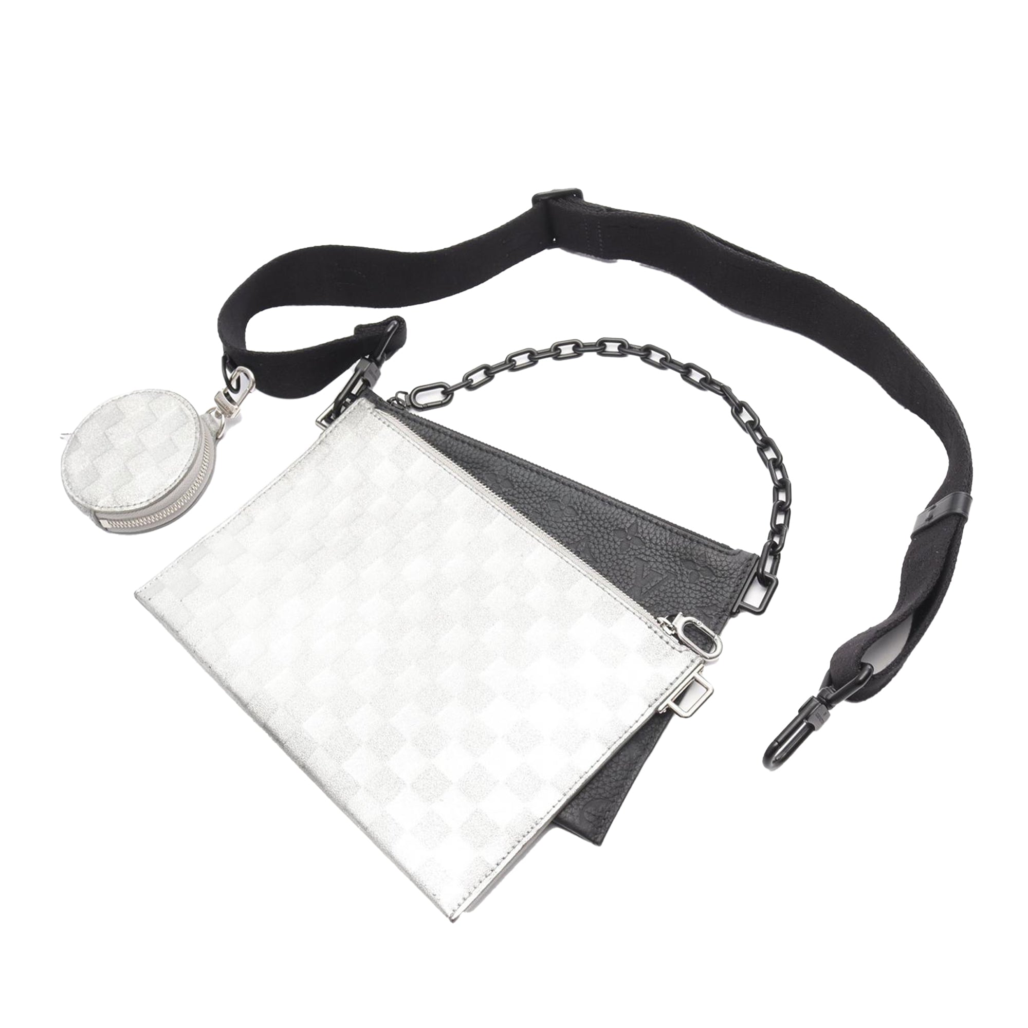 Louis Vuitton Damier Glitter Taurillon In The Loop Trio Pouch - image 8