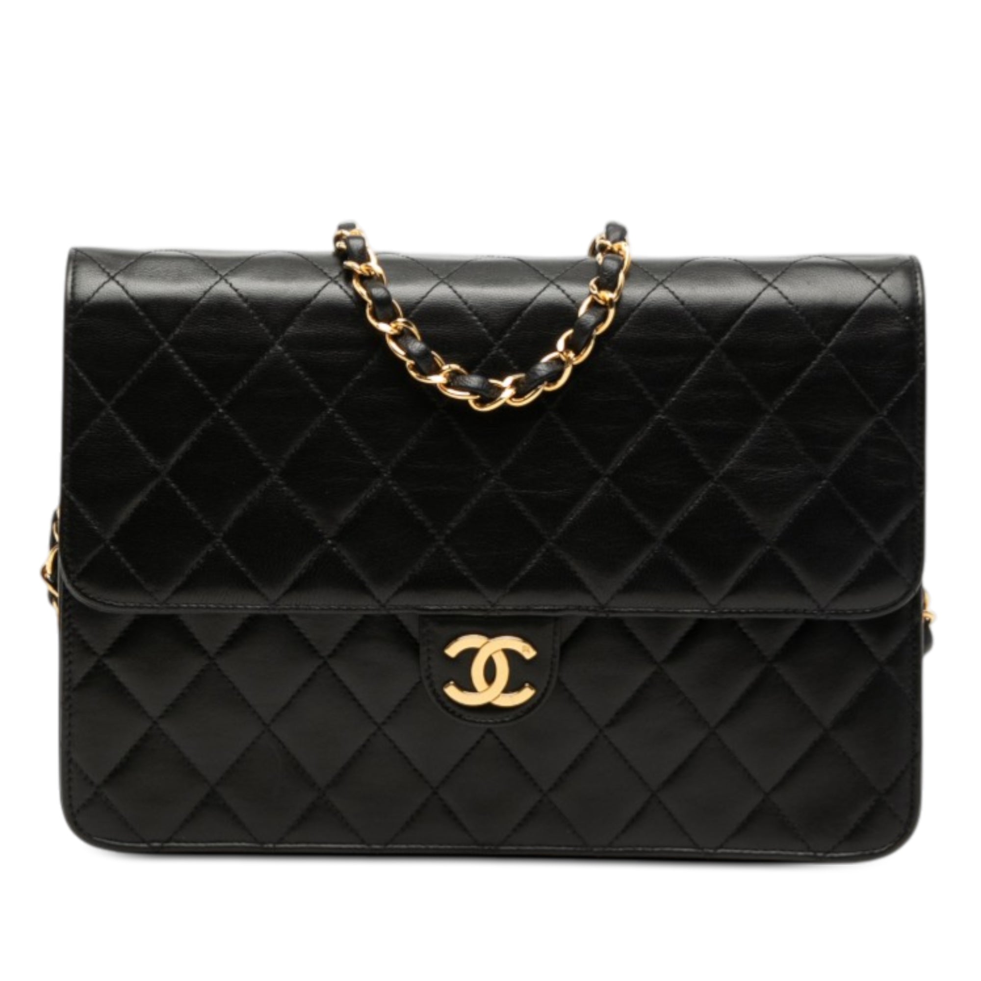 Chanel Medium CC Quilted Lambskin Single Flap - image 1
