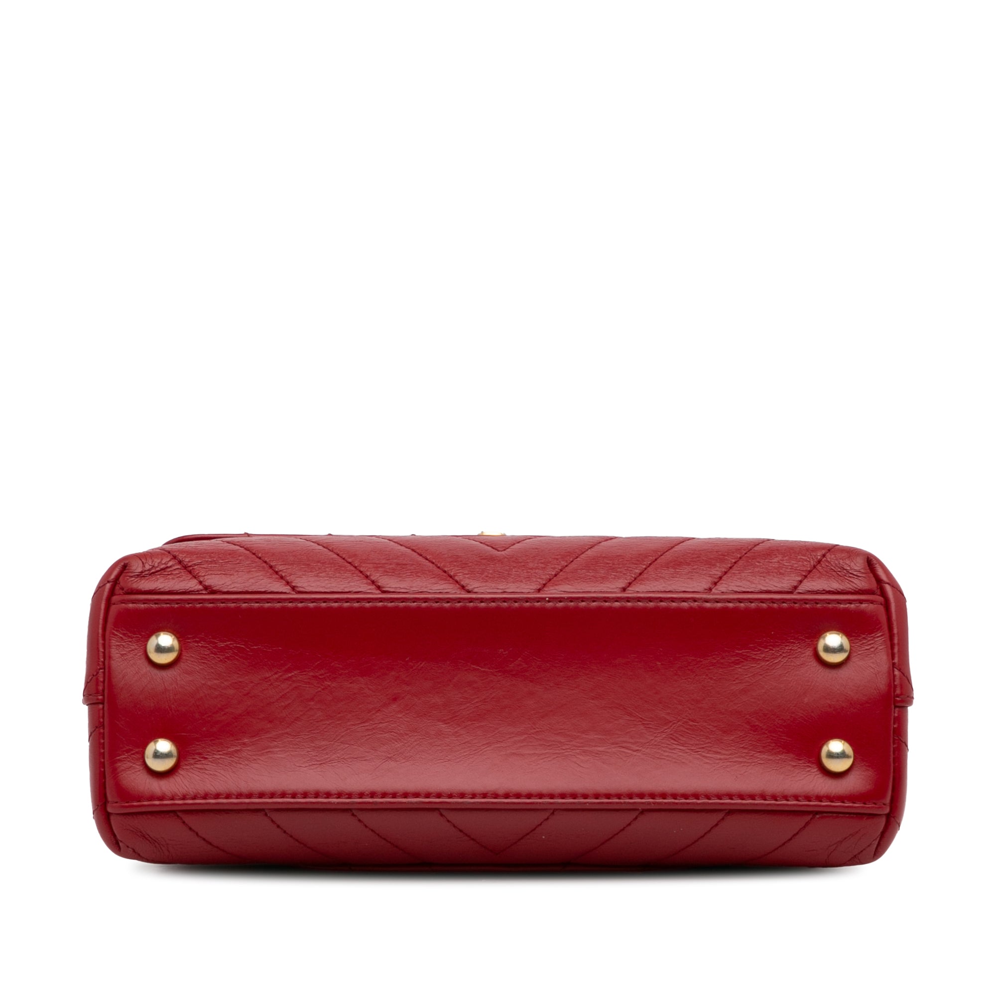 Chanel Small Lambskin Chevron Coco Top Handle Bag - image 5
