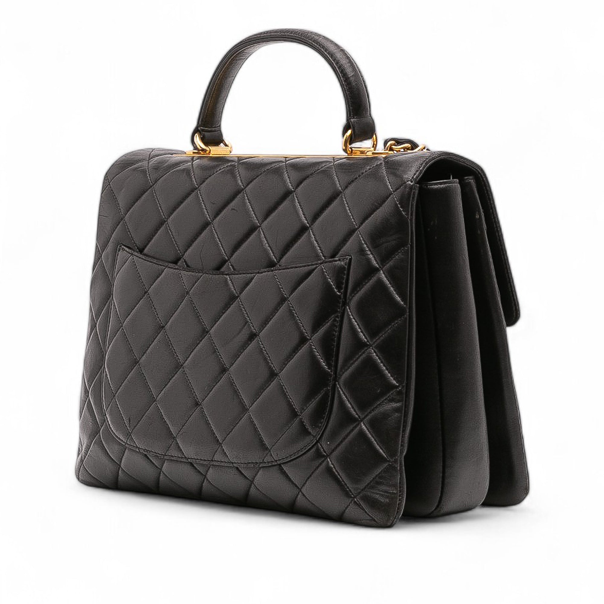 Chanel Large Lambskin Trendy CC Top Handle Flap - image 2