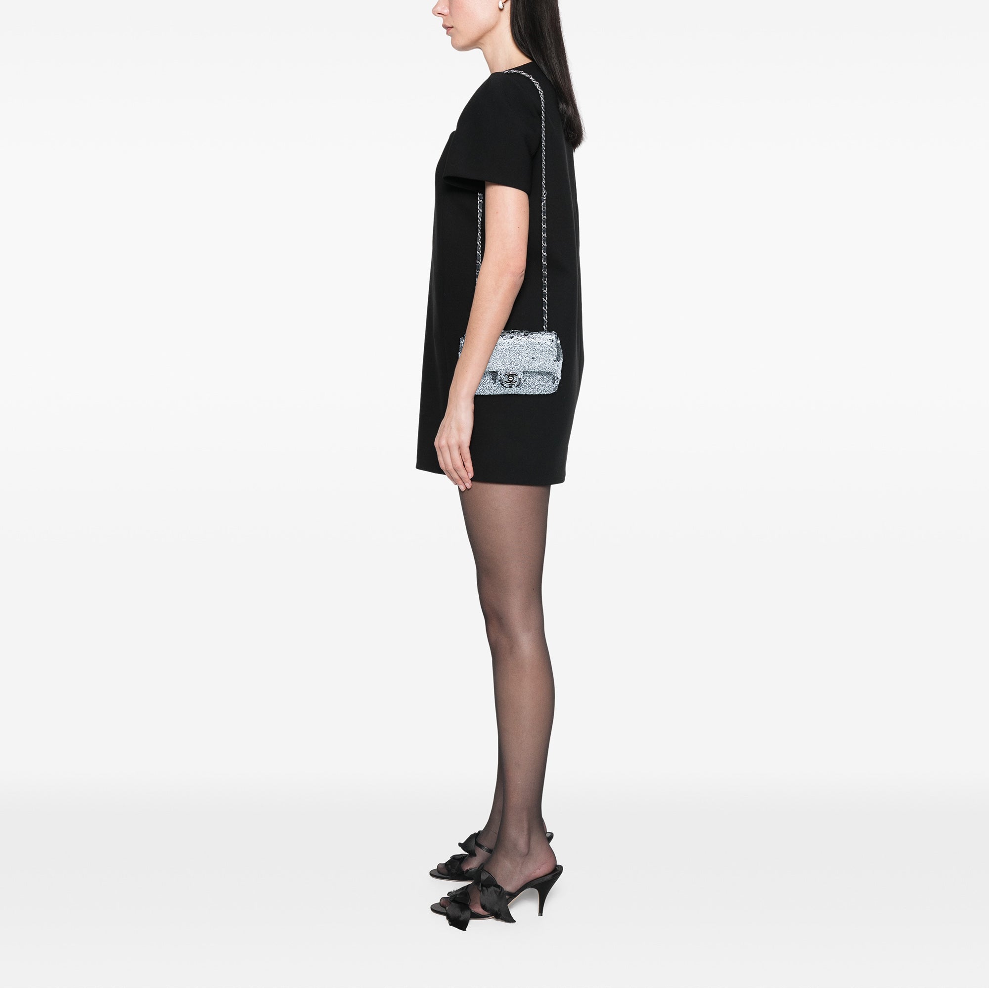 Chanel CC Printed Sequin Single Flap - image 7