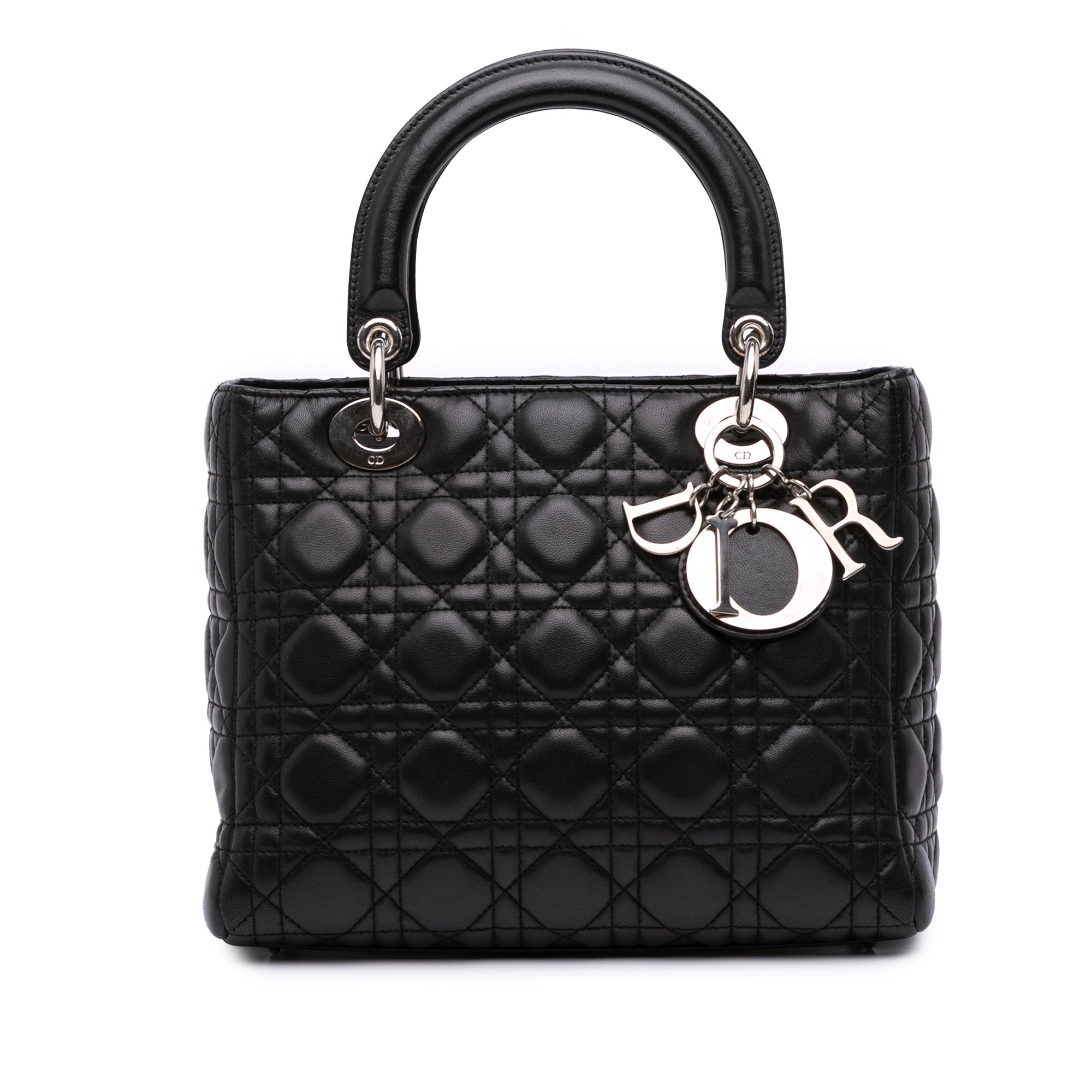 Dior Medium Lambskin Cannage Lady Dior - image 1