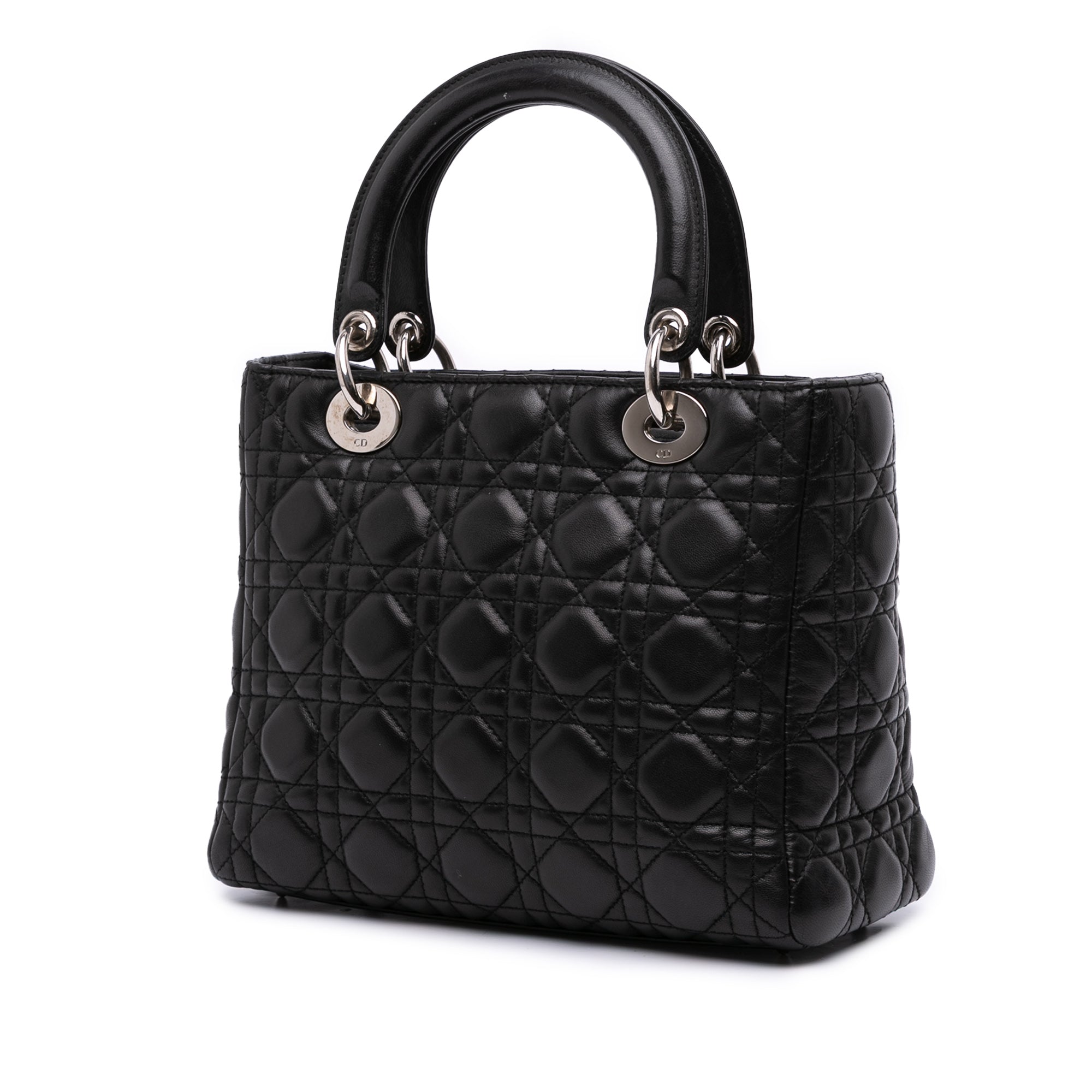 Dior Medium Lambskin Cannage Lady Dior - image 2