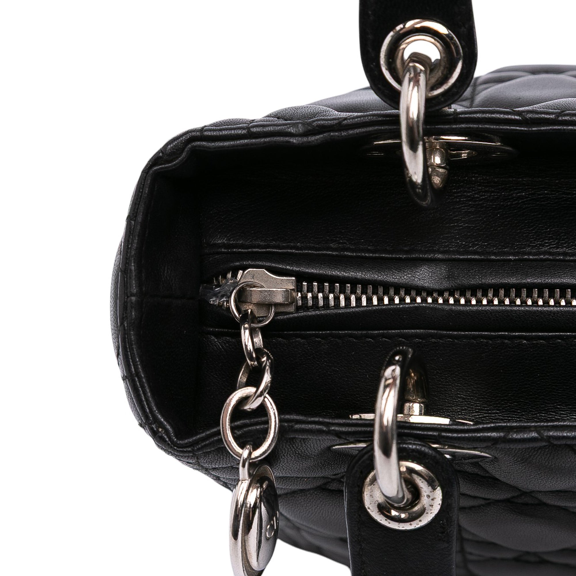 Dior Medium Lambskin Cannage Lady Dior - image 9
