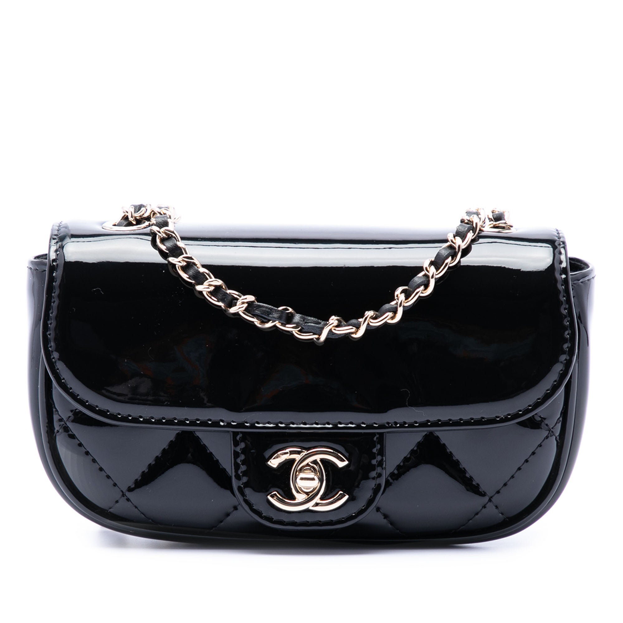 Chanel Mini CC Quilted Patent Single Flap - image 1