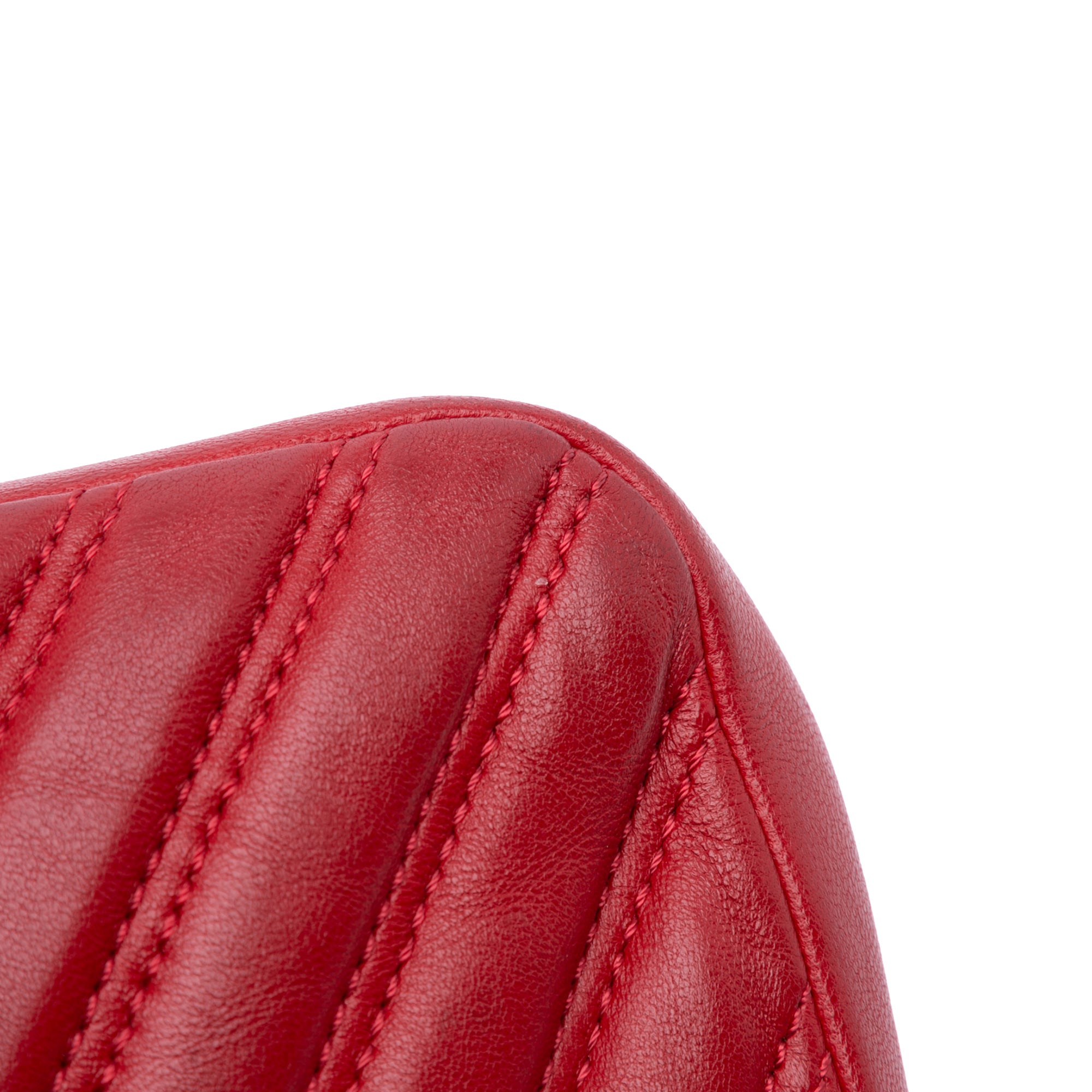 Chanel Medium Double Stitch Chevron Lambskin Single Flap - image 10