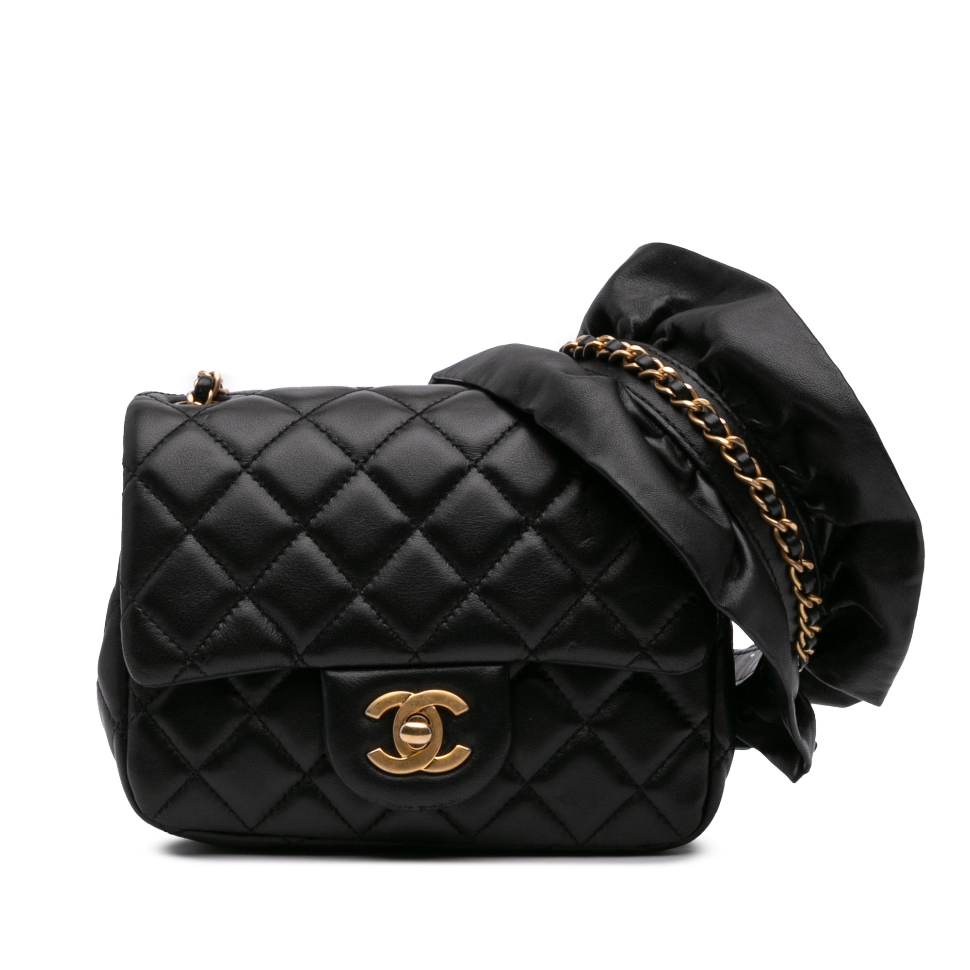 Chanel Mini Square Lambskin Romance Single Flap - image 1