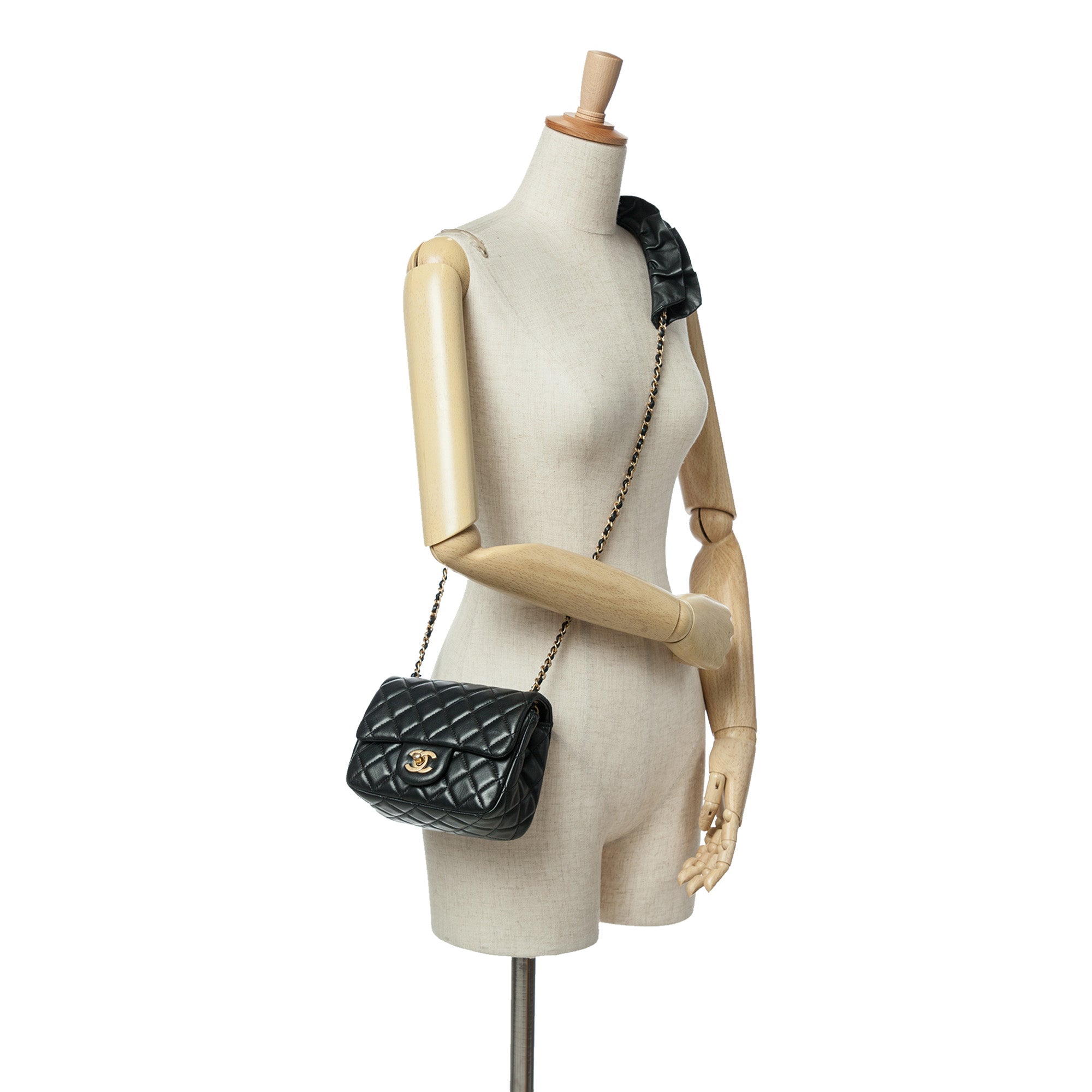 Chanel Mini Square Lambskin Romance Single Flap - image 11