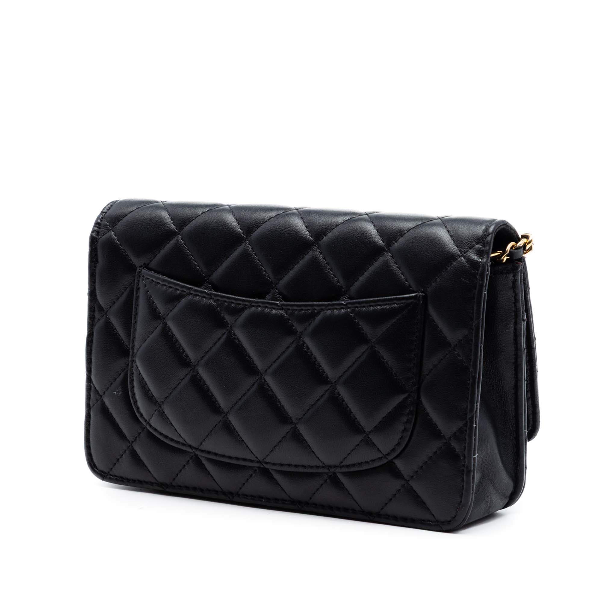 Chanel CC Quilted Lambskin Wallet On Chain - image 2
