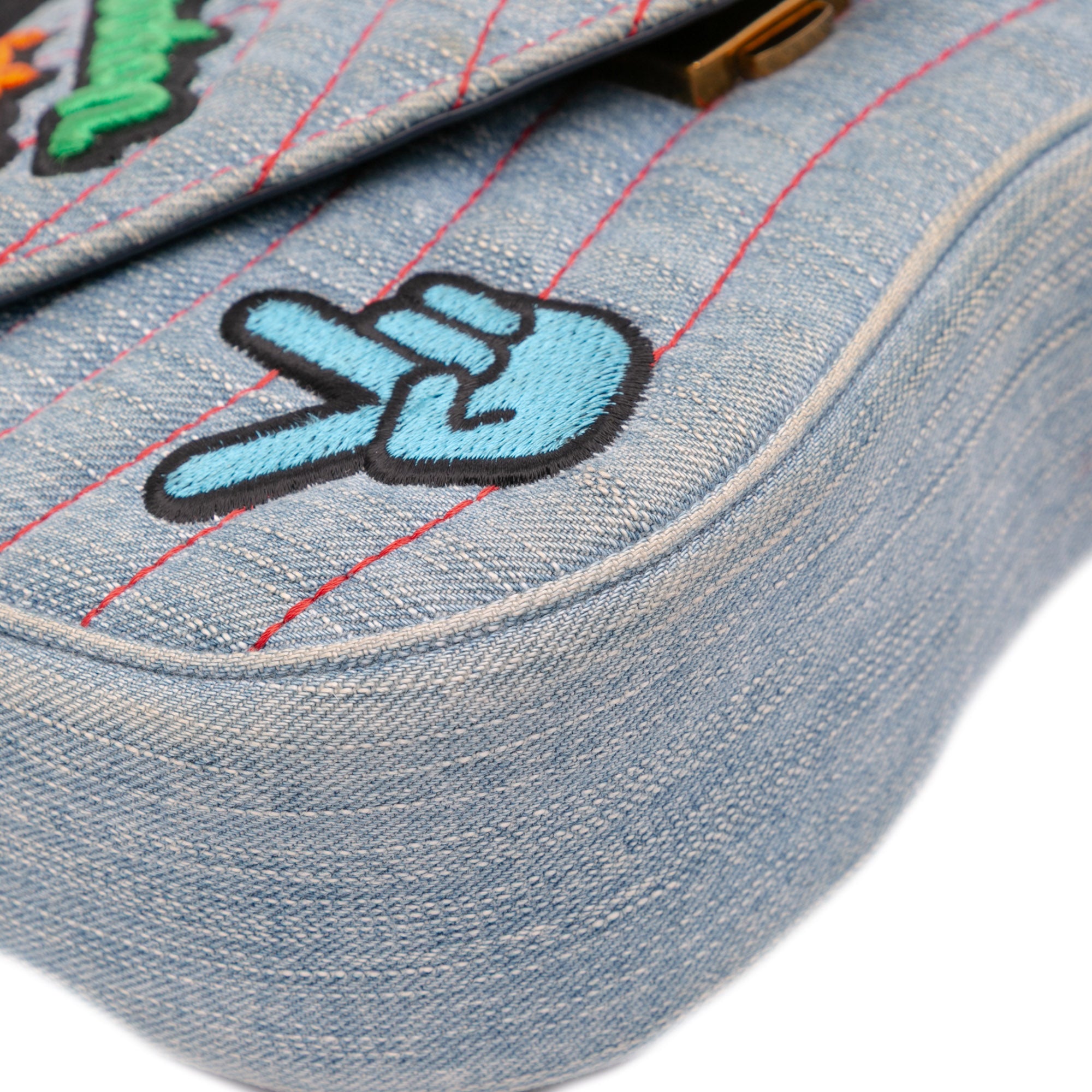 Louis Vuitton Limited Edition Denim Patches New Wave Chain MM - image 8