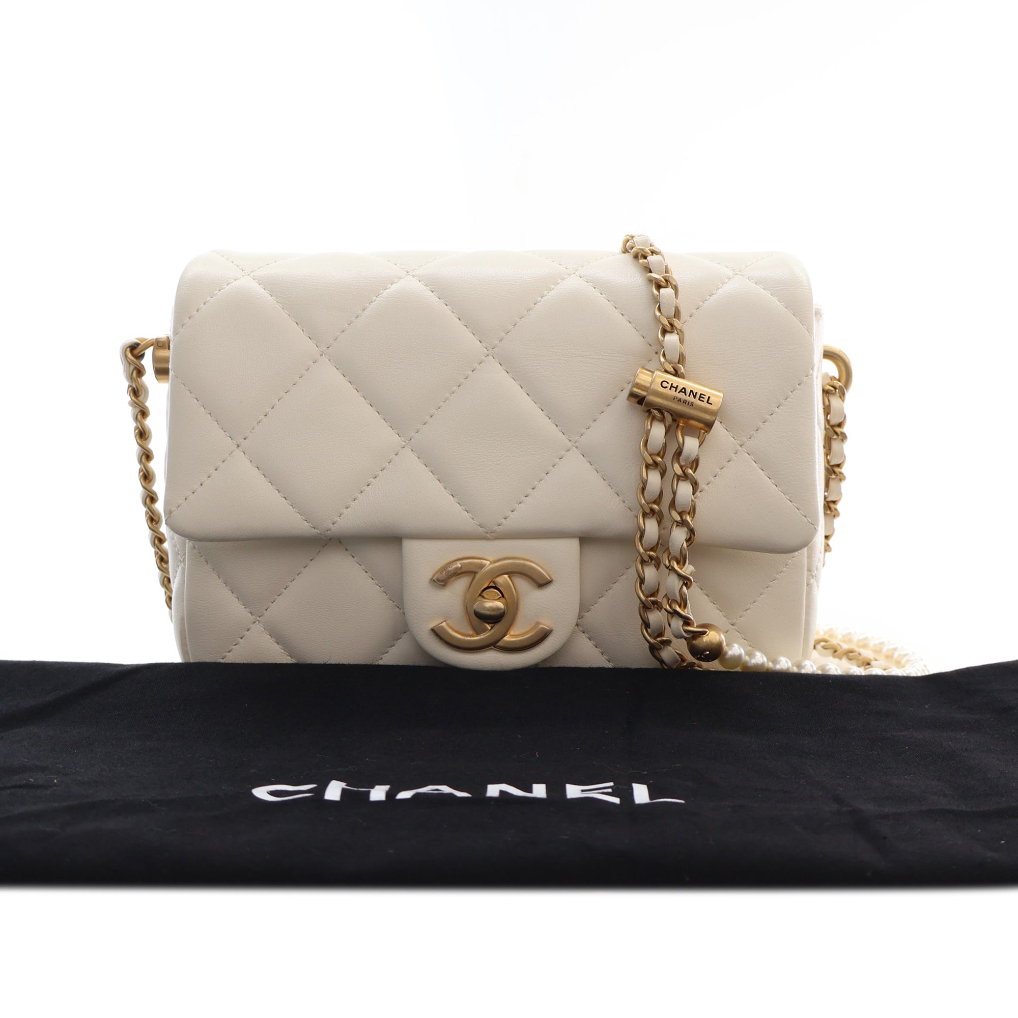Chanel Mini Quilted Lambskin Pearl My Perfect Single Flap - image 13