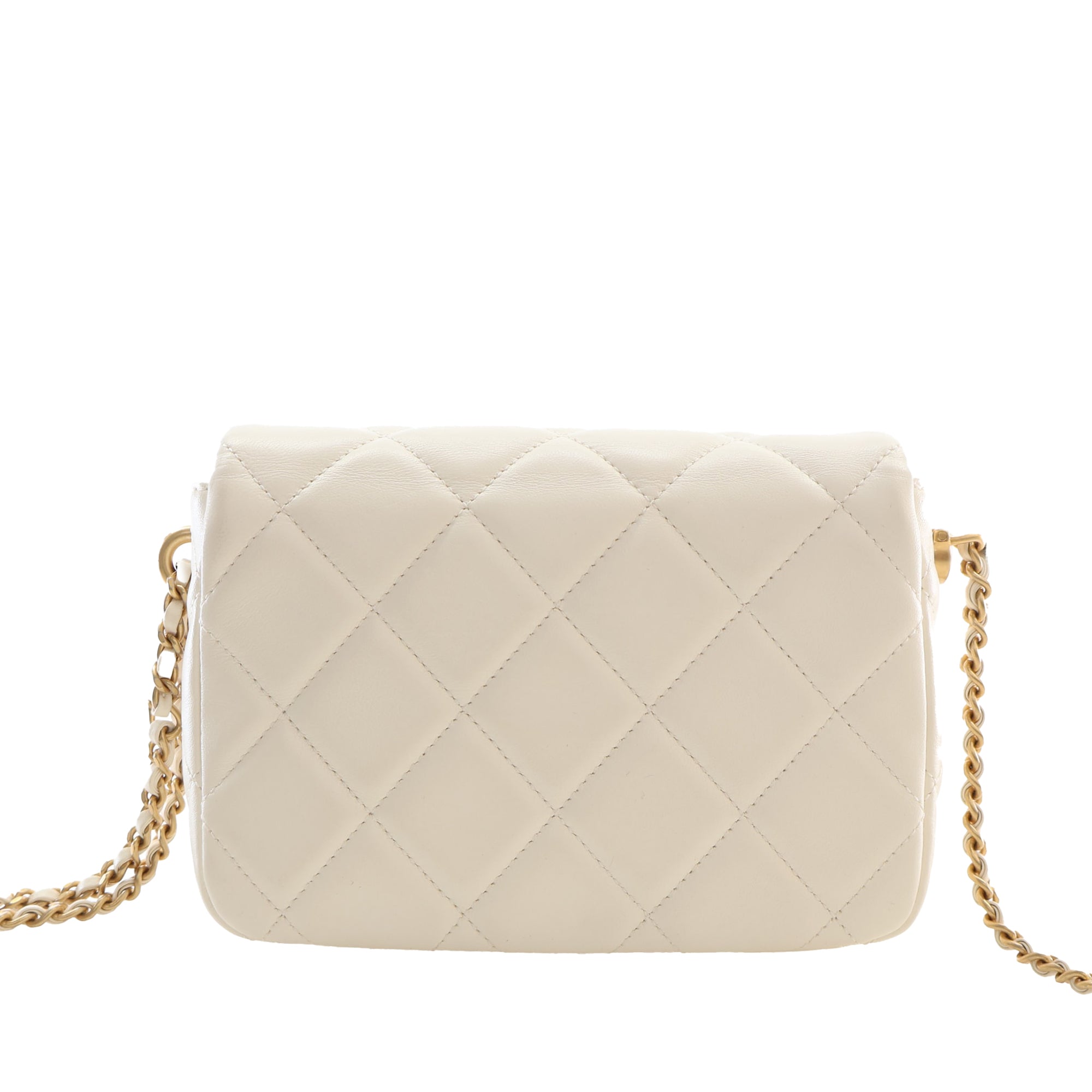 Chanel Mini Quilted Lambskin Pearl My Perfect Single Flap - image 2