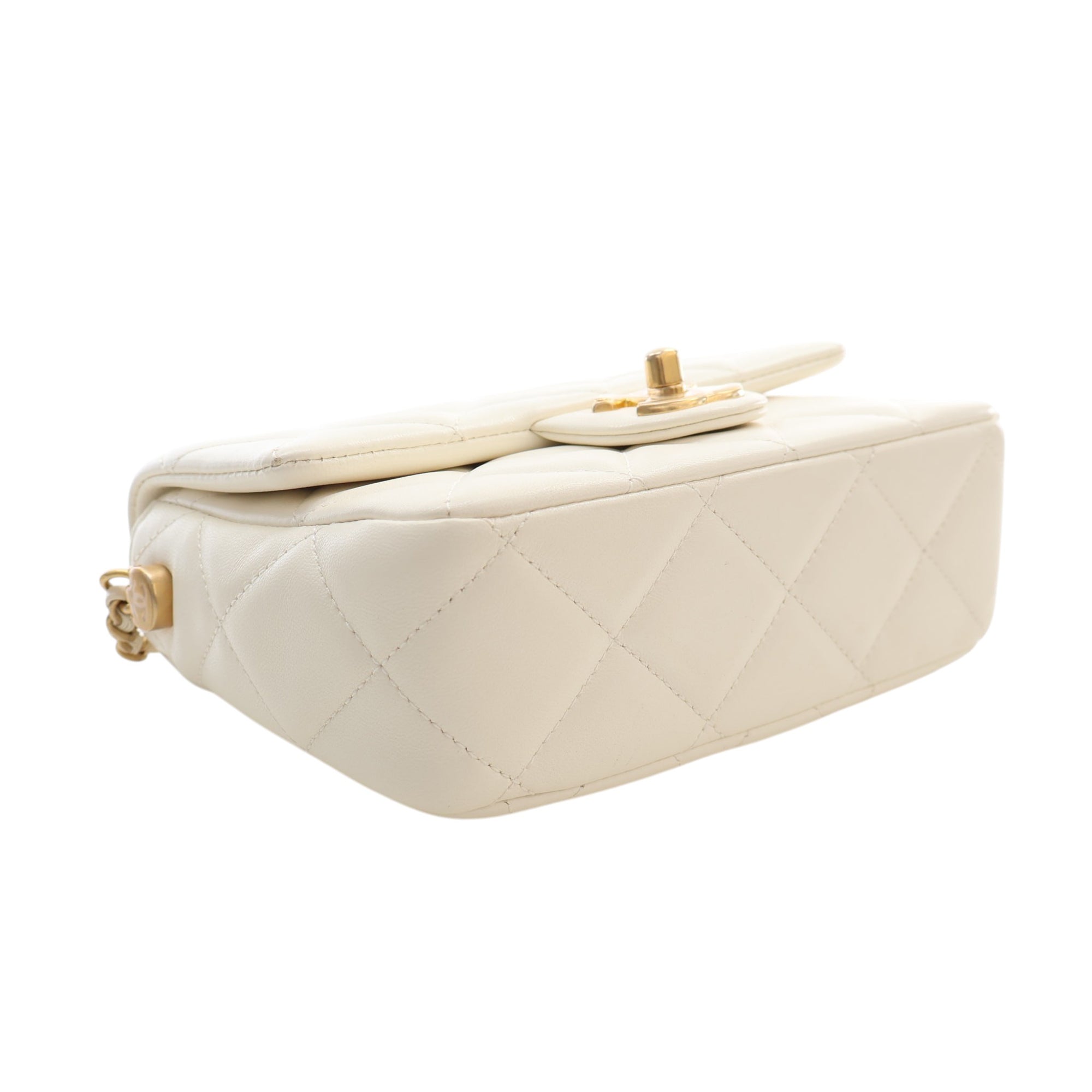 Chanel Mini Quilted Lambskin Pearl My Perfect Single Flap - image 5