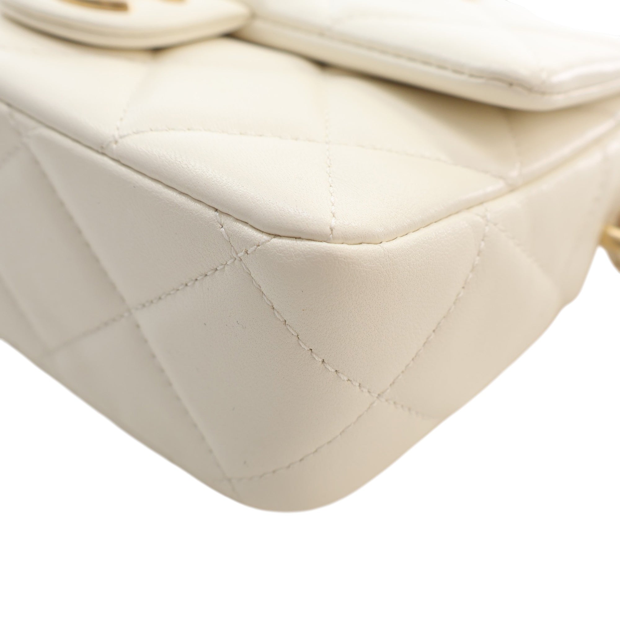 Chanel Mini Quilted Lambskin Pearl My Perfect Single Flap - image 8