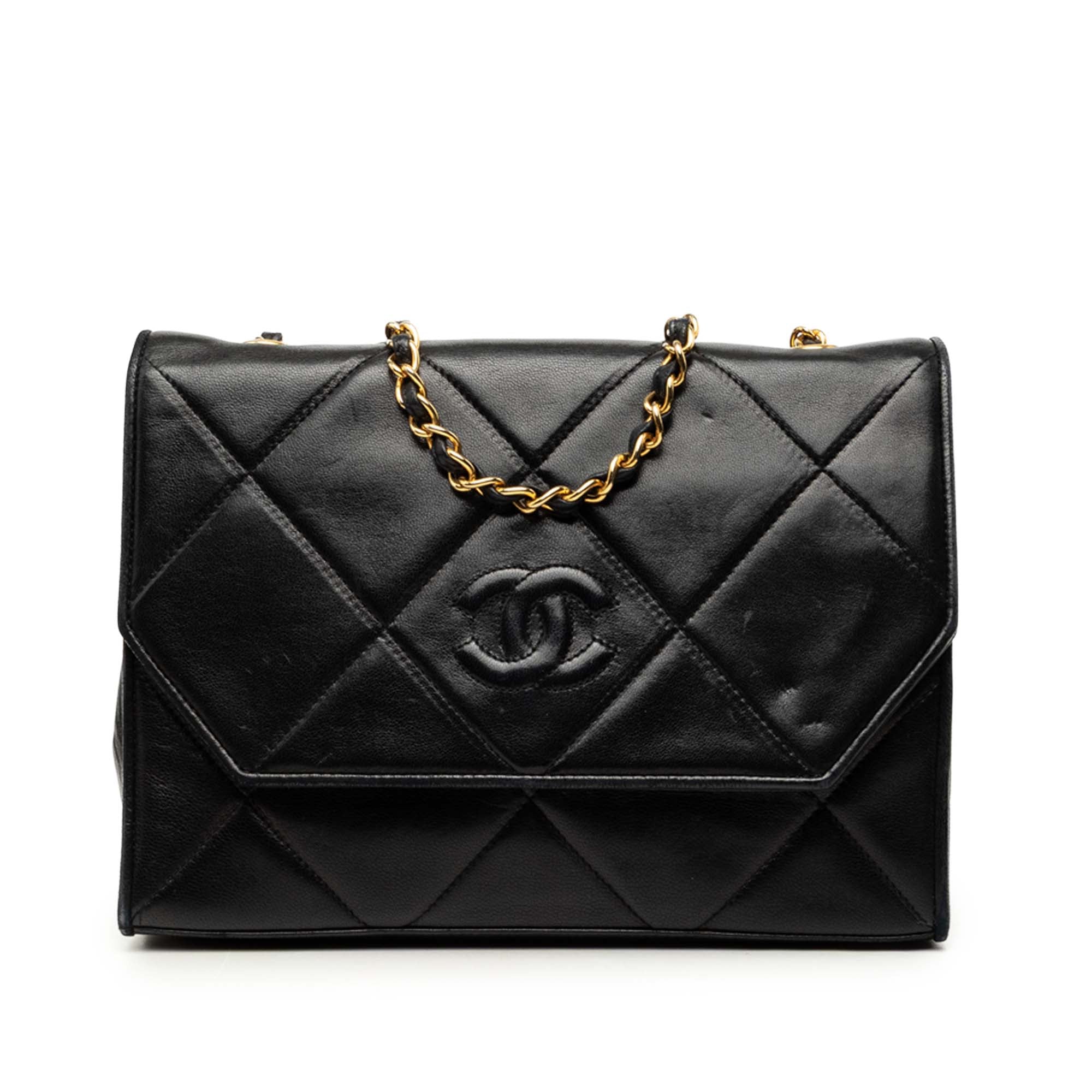 Chanel CC Quilted Lambskin Chain Flap - image 1