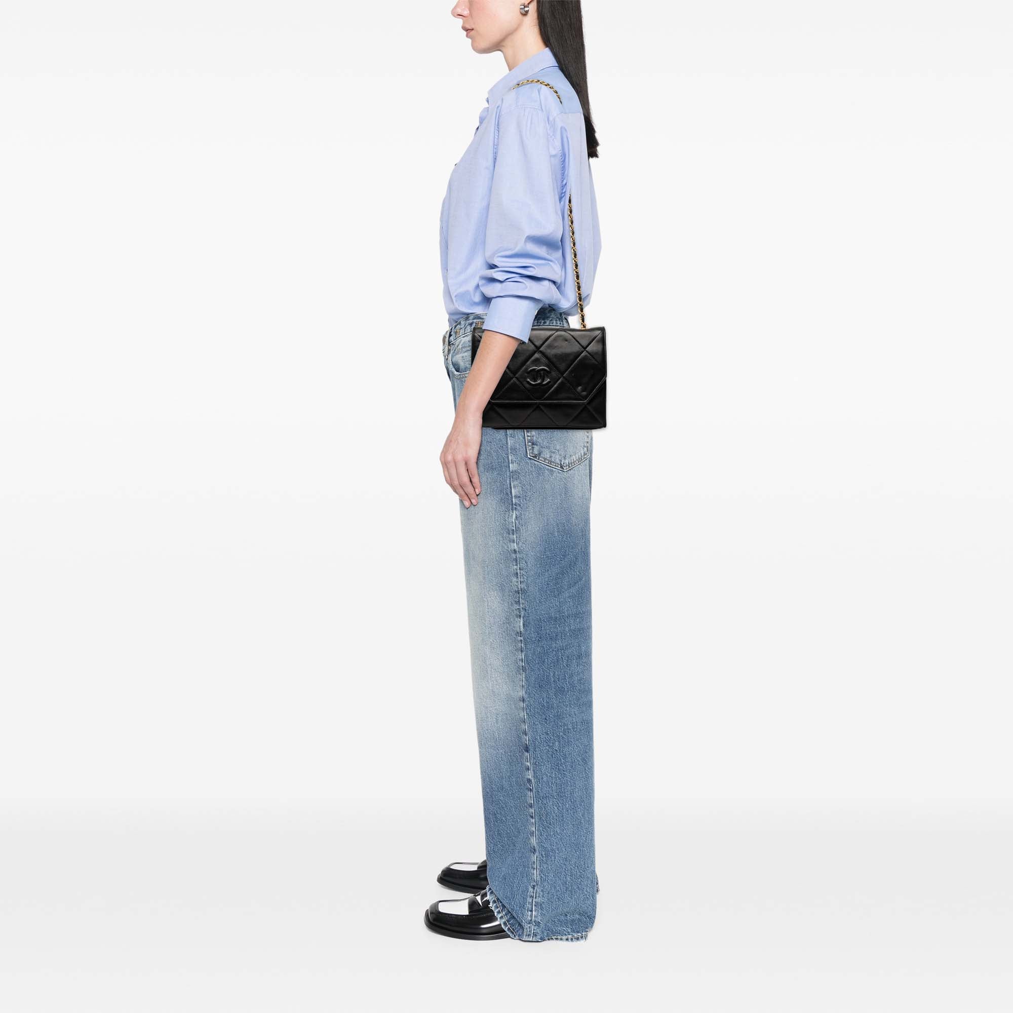 Chanel CC Quilted Lambskin Chain Flap - image 8