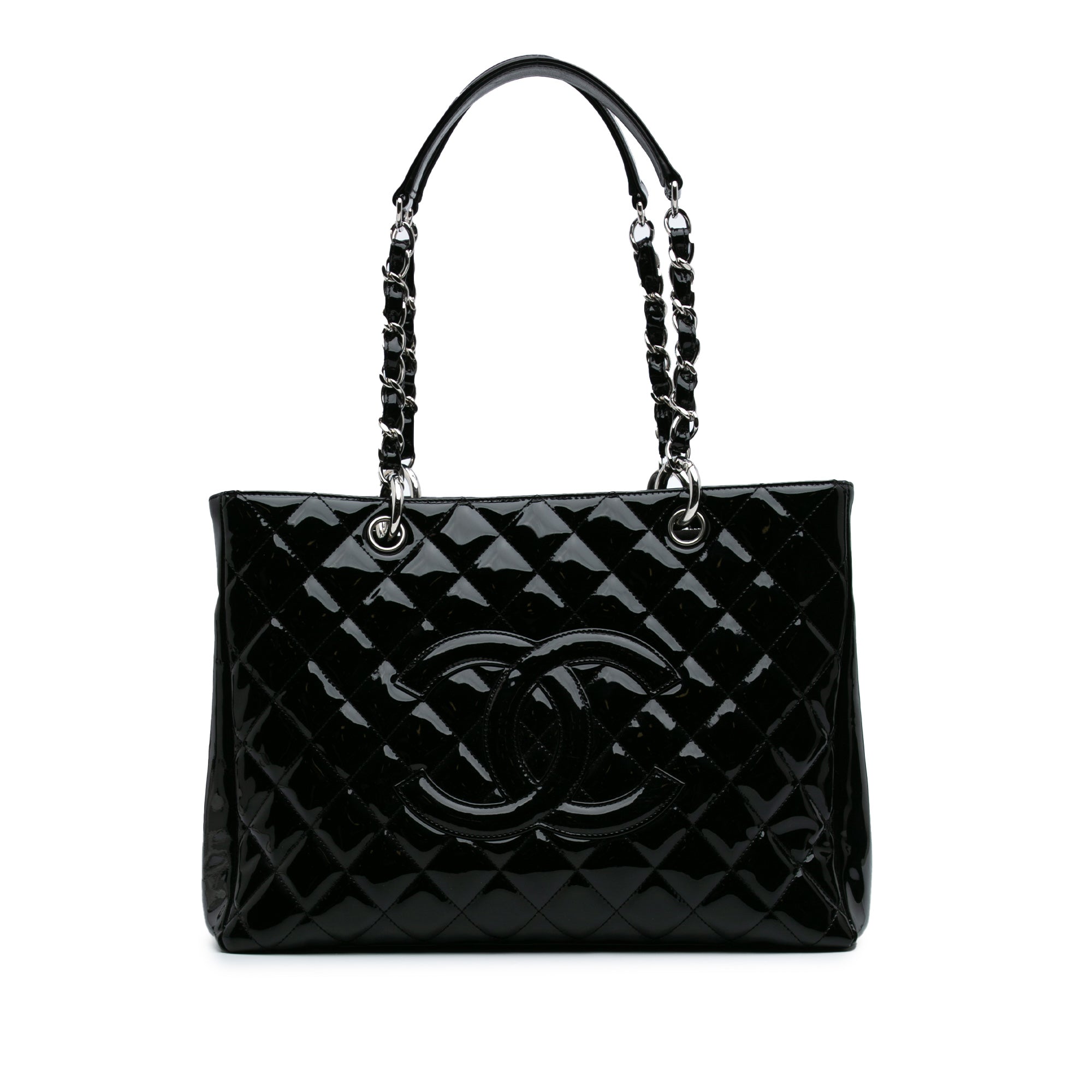 Chanel Patent Grand Shopping Tote - image 1