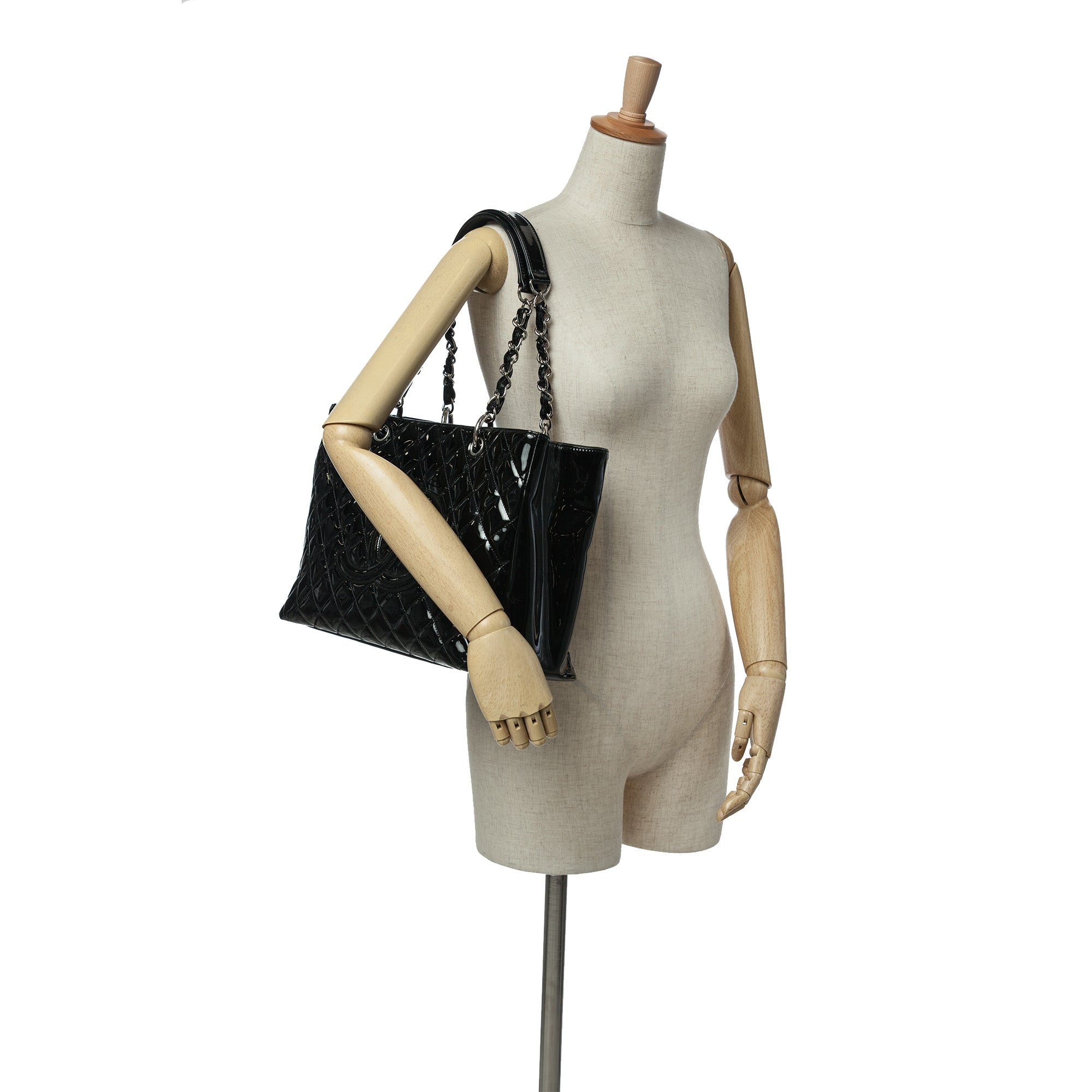 Chanel Patent Grand Shopping Tote - image 8