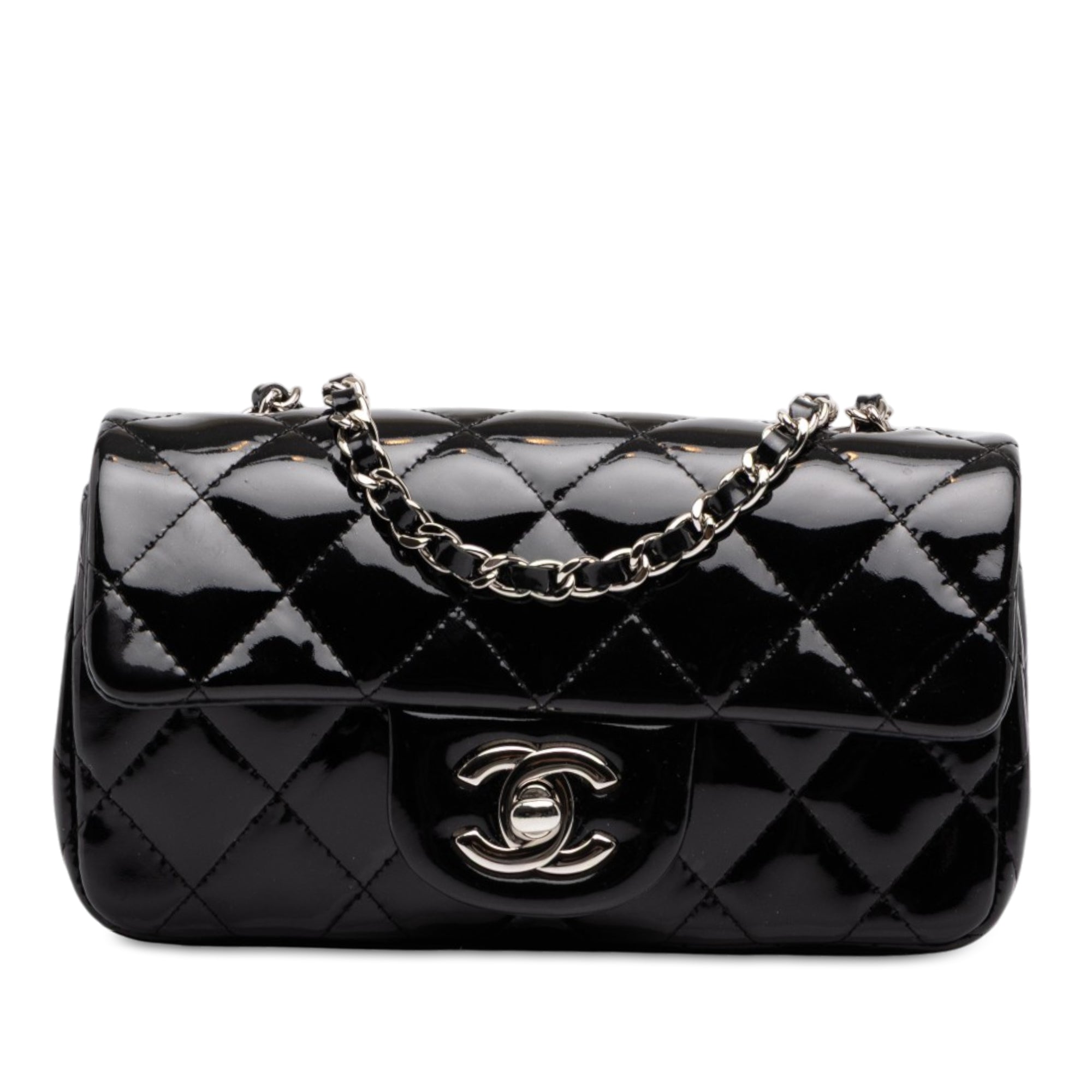 Chanel Extra Mini Rectangular Classic Patent Single Flap - image 1