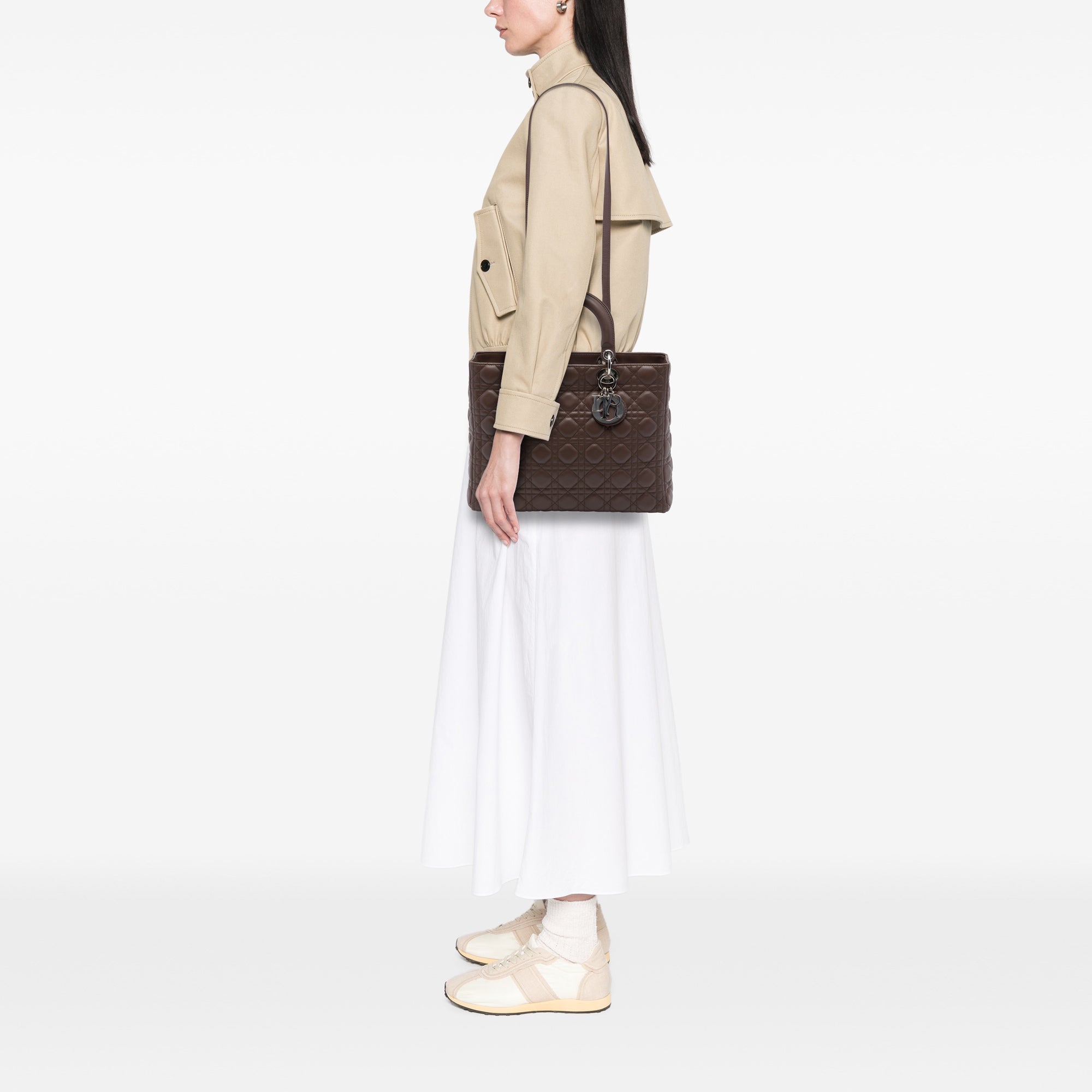 Dior Large Lambskin Cannage Lady Dior - image 6