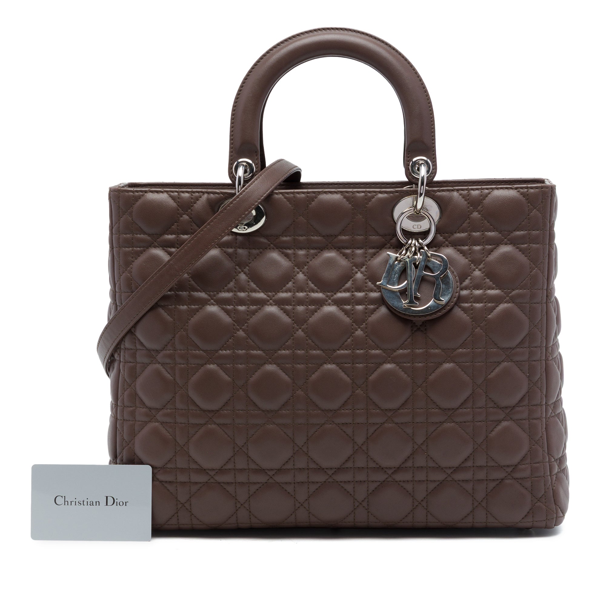 Dior Large Lambskin Cannage Lady Dior - image 7