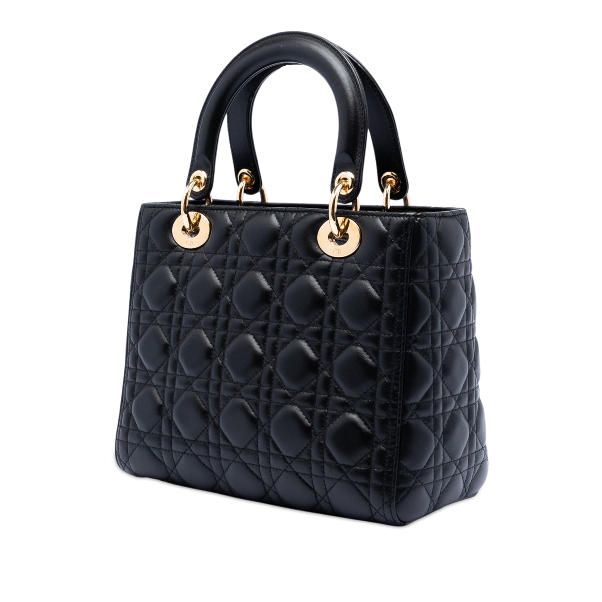 Dior Medium Lambskin Cannage Lady Dior - image 2
