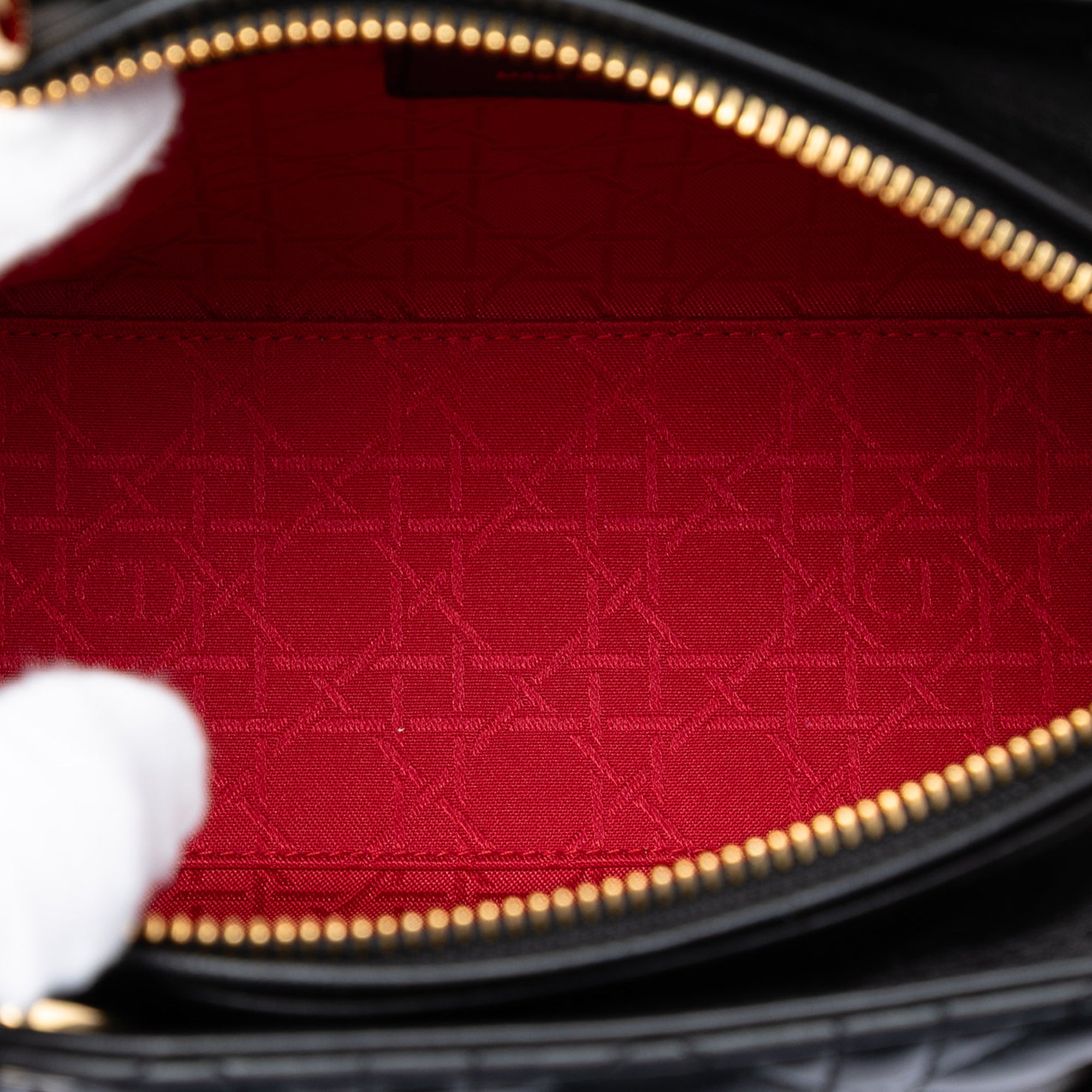 Dior Medium Lambskin Cannage Lady Dior - image 4