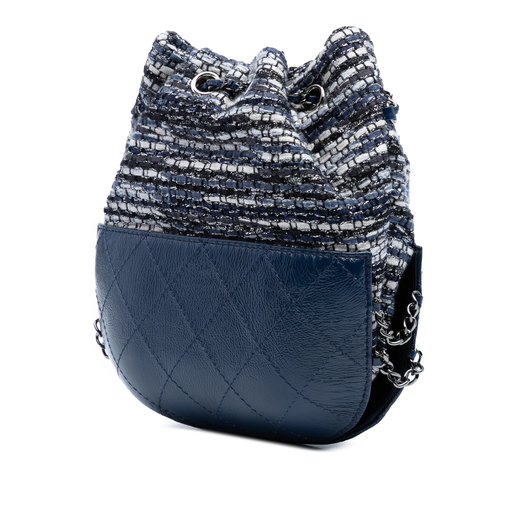 Chanel Small Quilted Calfskin and Tweed Gabrielle Bucket Bag - image 2