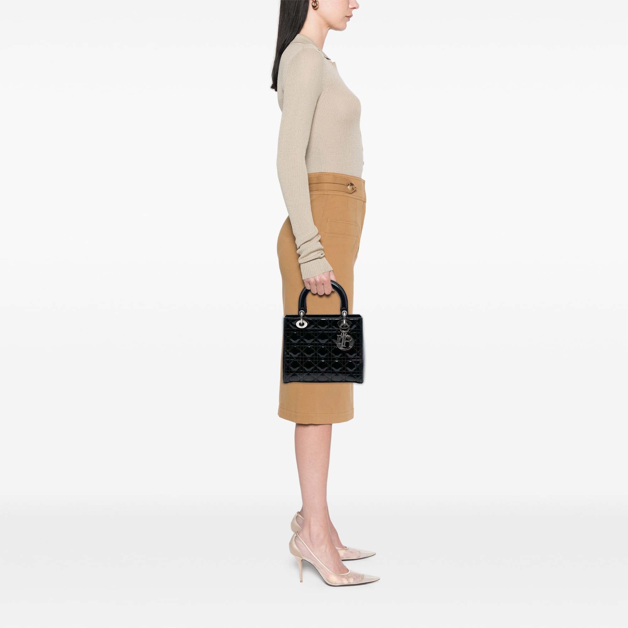 Dior Medium Patent Cannage Lady Dior - image 8
