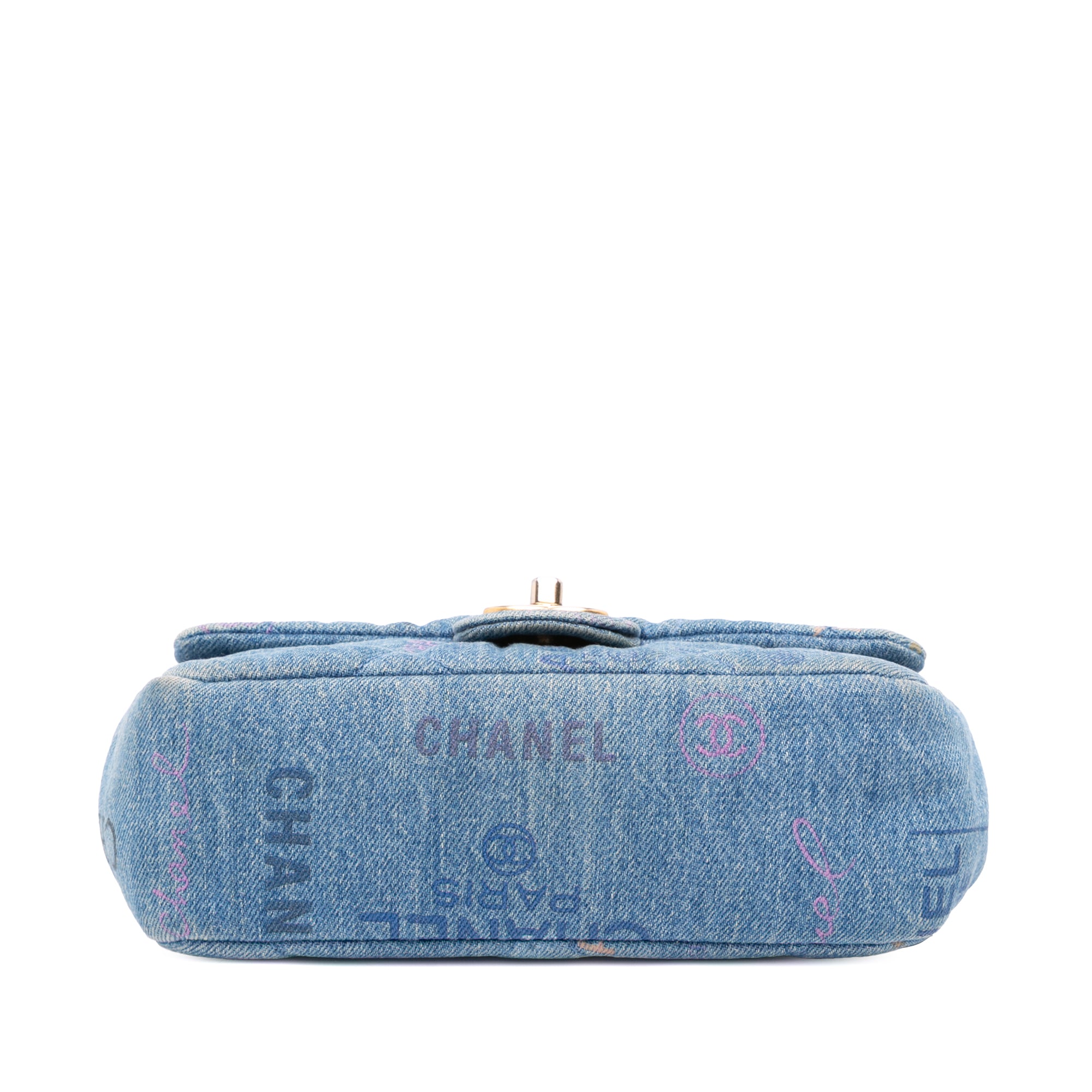 Chanel Mini Rectangular Quilted Denim Mood Flap - image 3