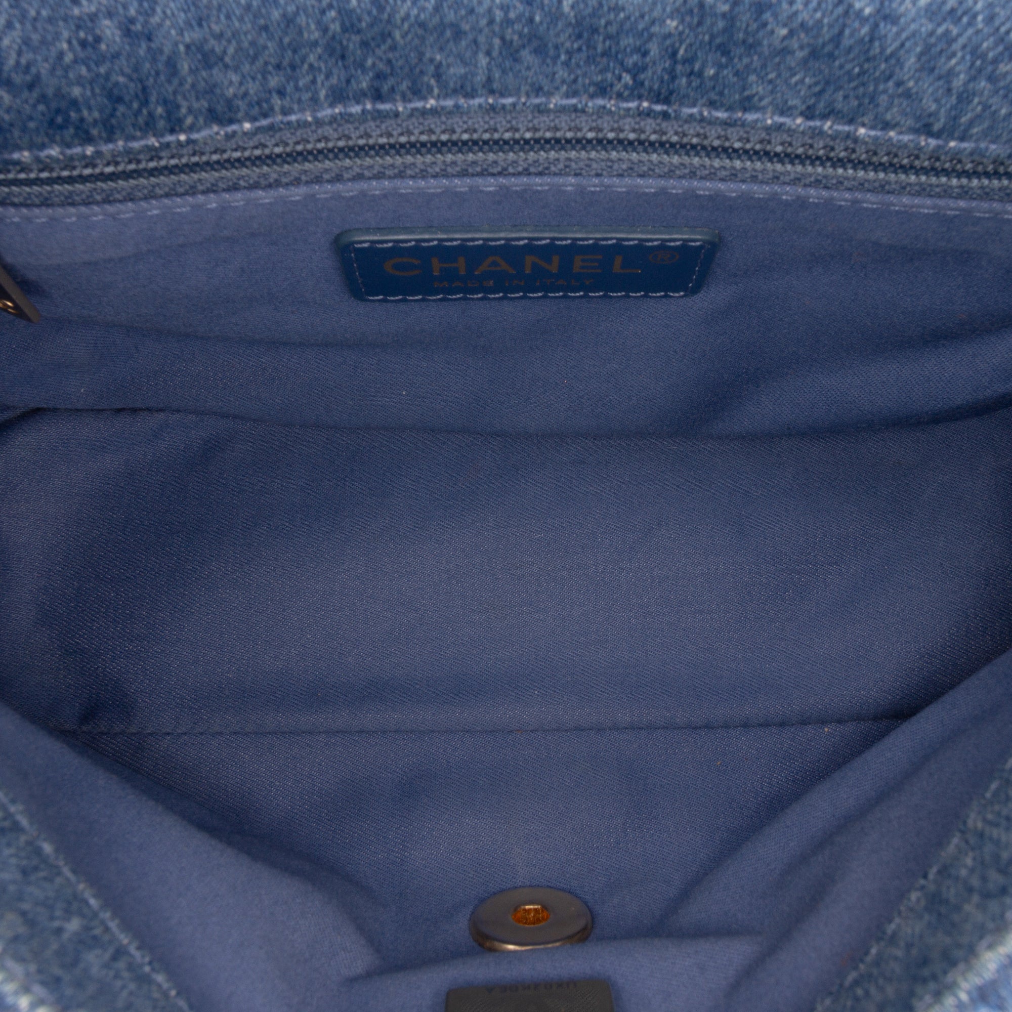 Chanel Mini Rectangular Quilted Denim Mood Flap - image 4