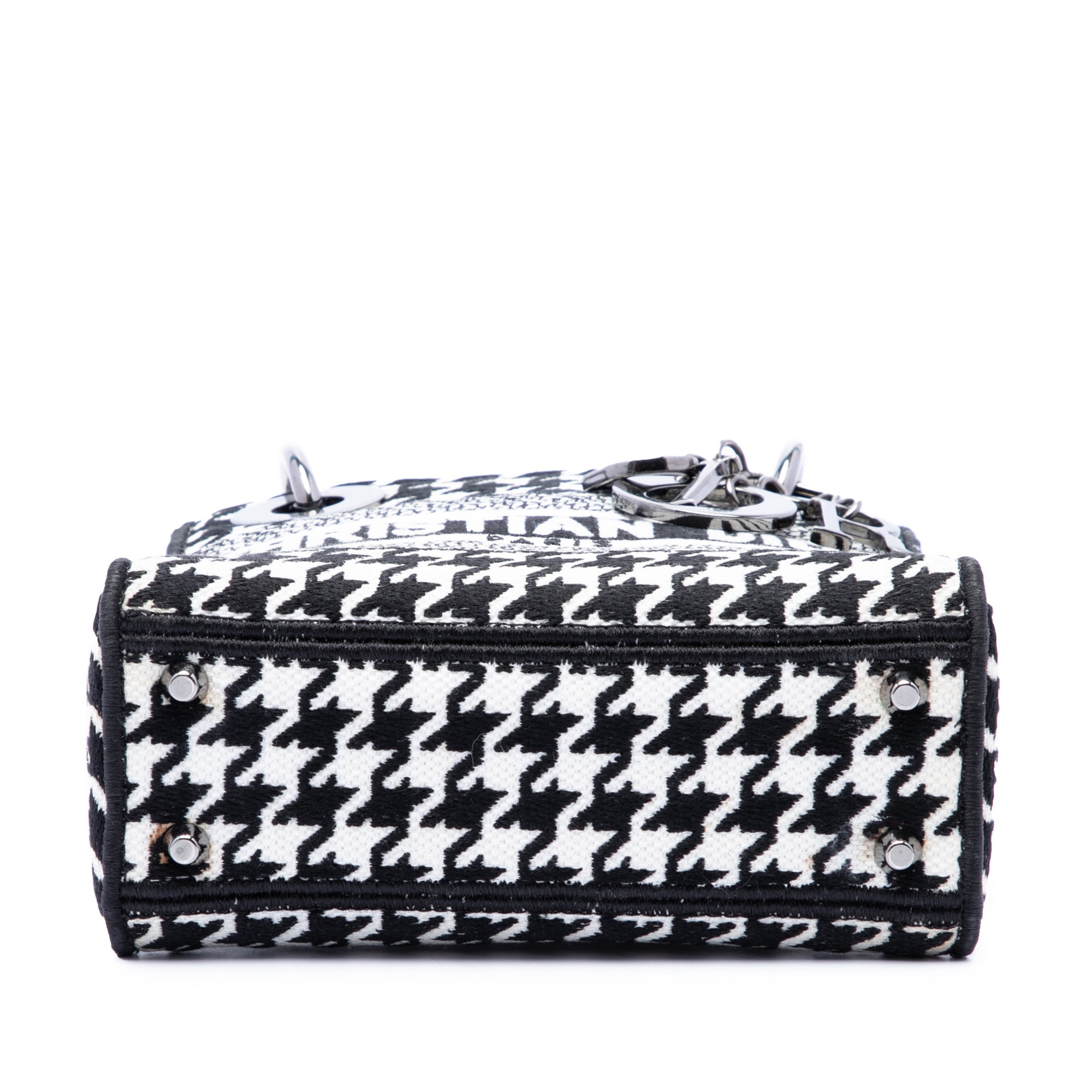Dior Mini Embroidered Canvas Houndstooth Lady D Lite - image 3