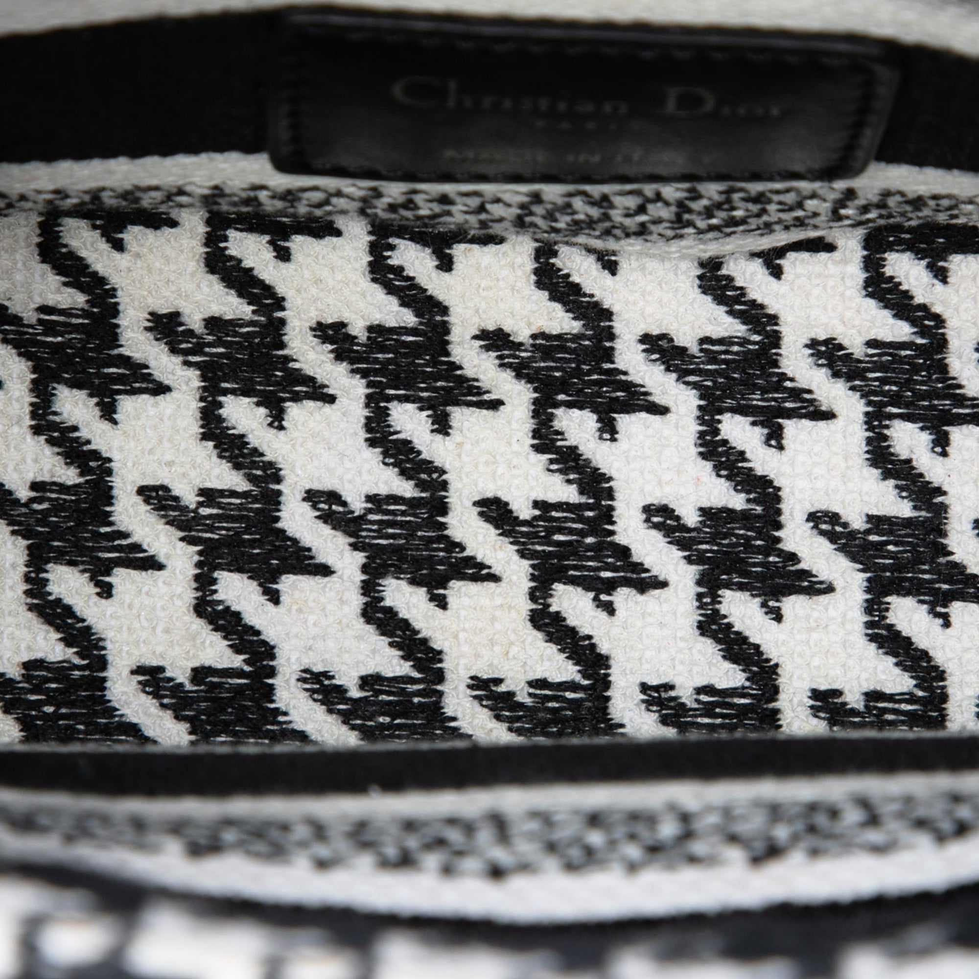 Dior Mini Embroidered Canvas Houndstooth Lady D Lite - image 4