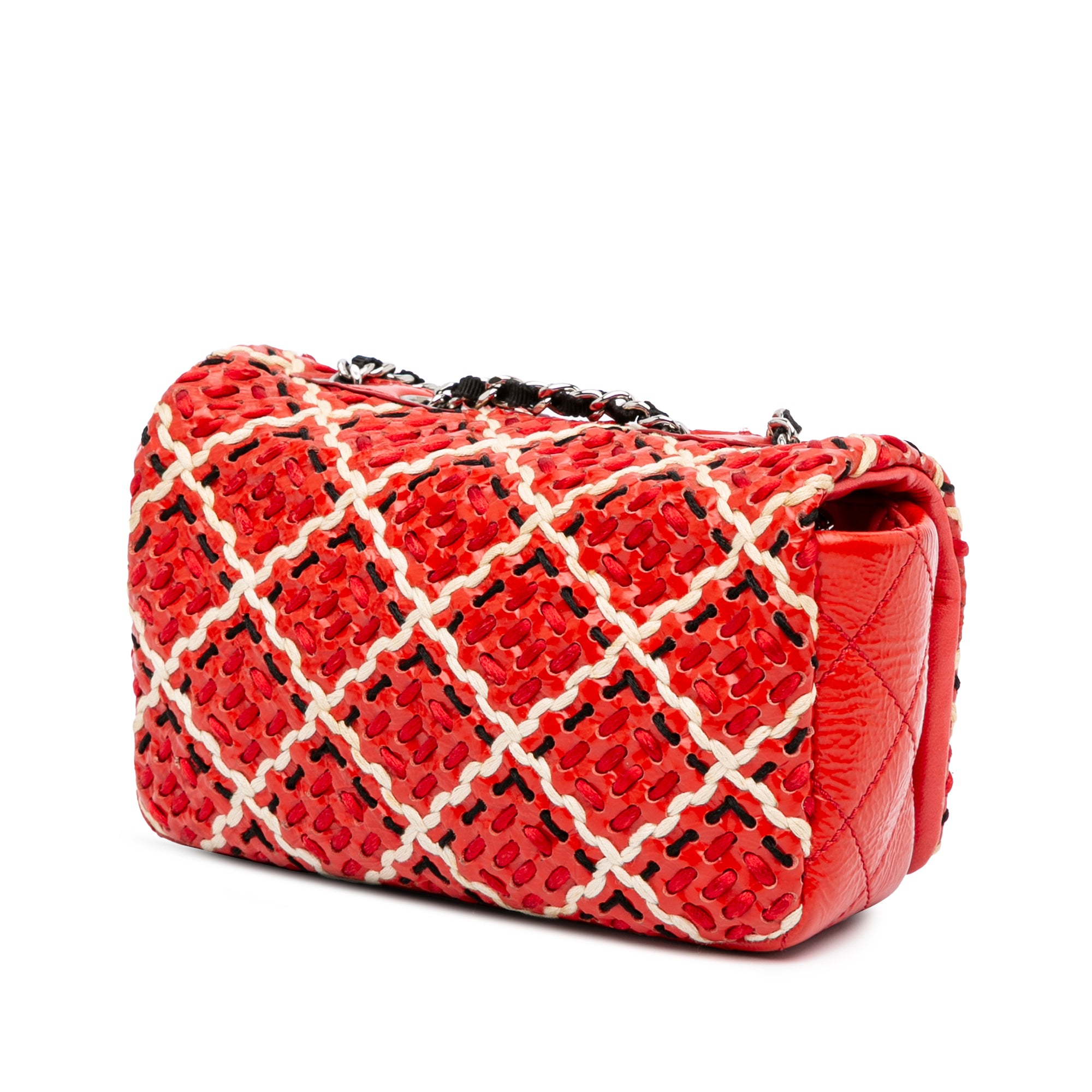Chanel Mini CC Patent Woven Stitch Full Flap - image 2