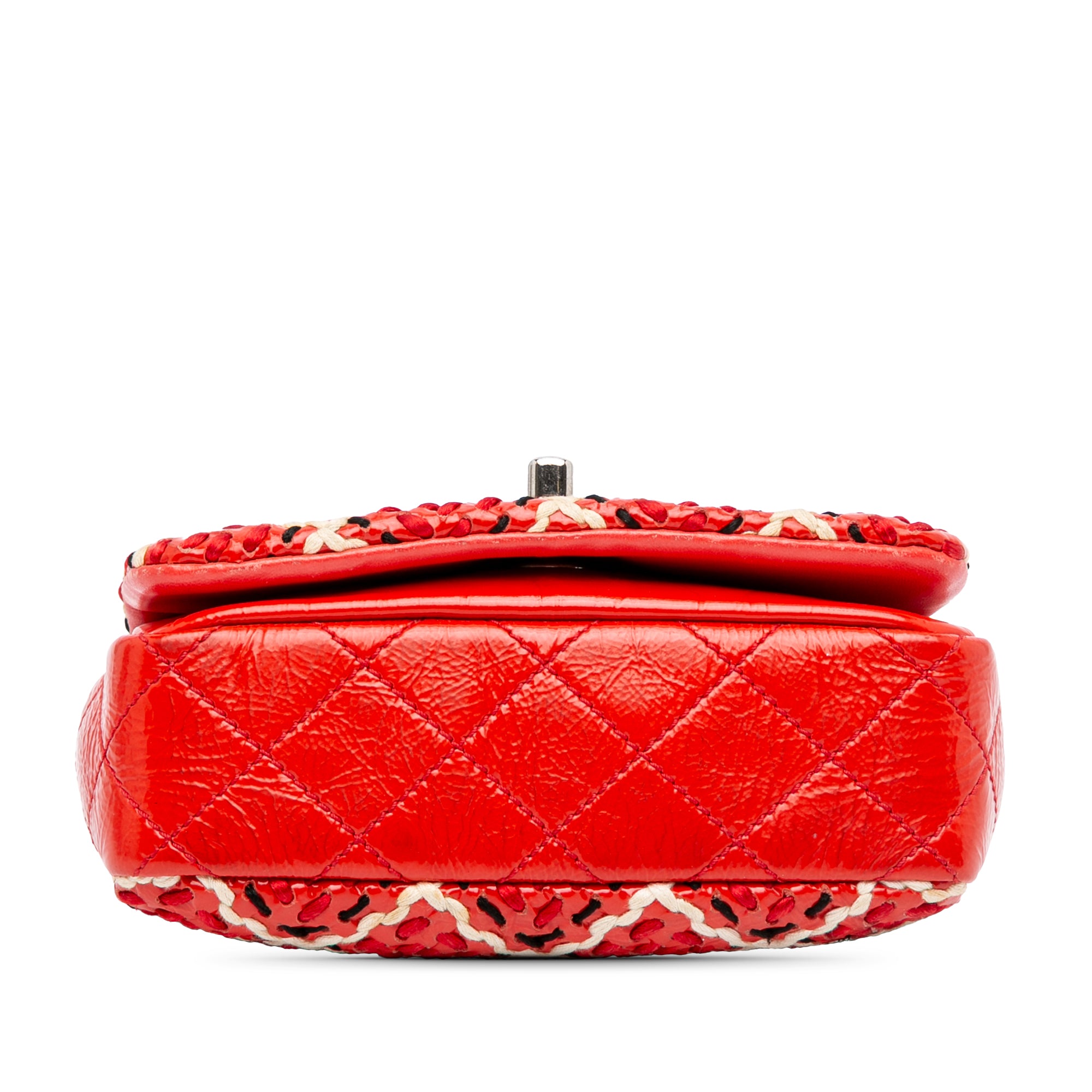 Chanel Mini CC Patent Woven Stitch Full Flap - image 3