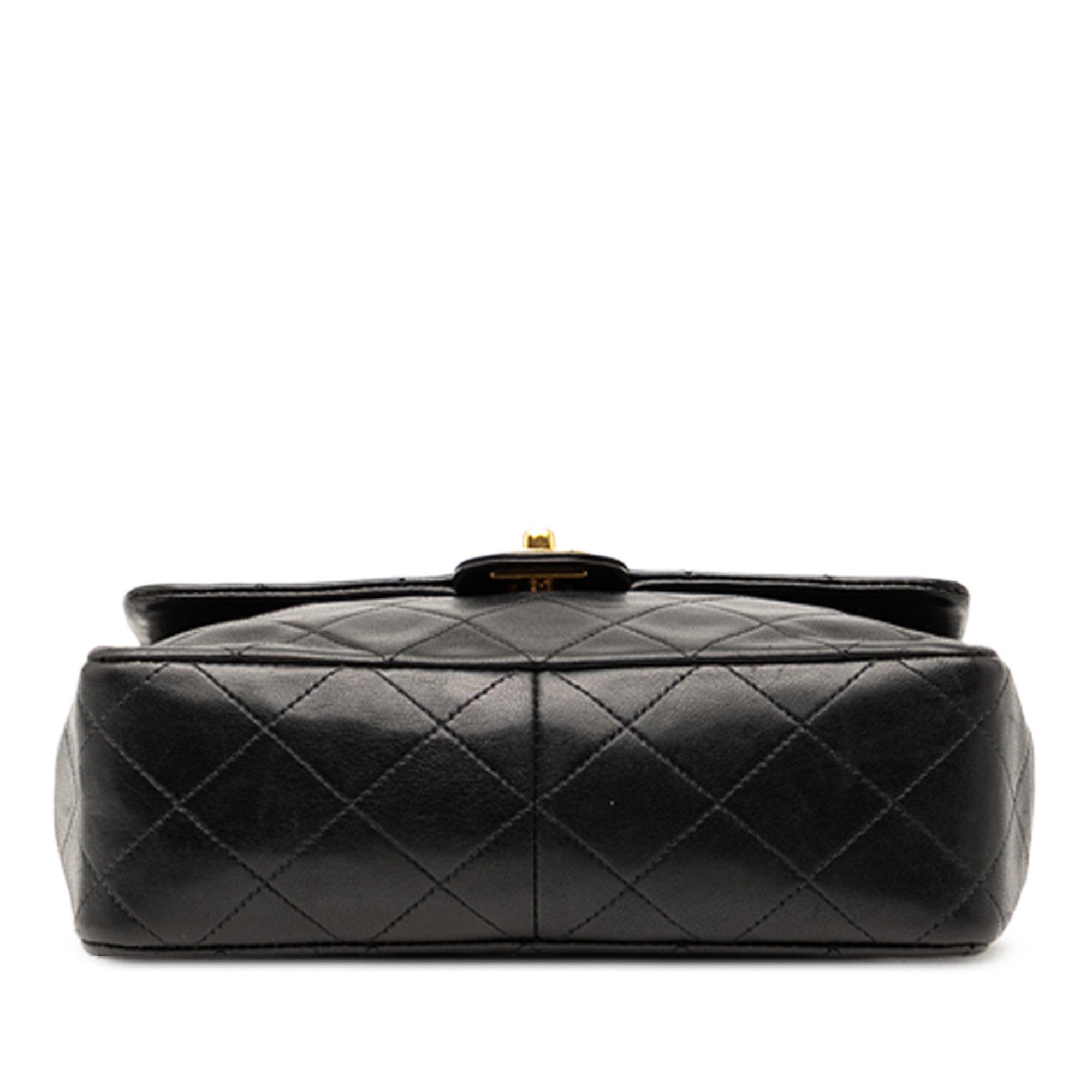 Chanel Mini Square Lambskin Straight Single Flap - image 3