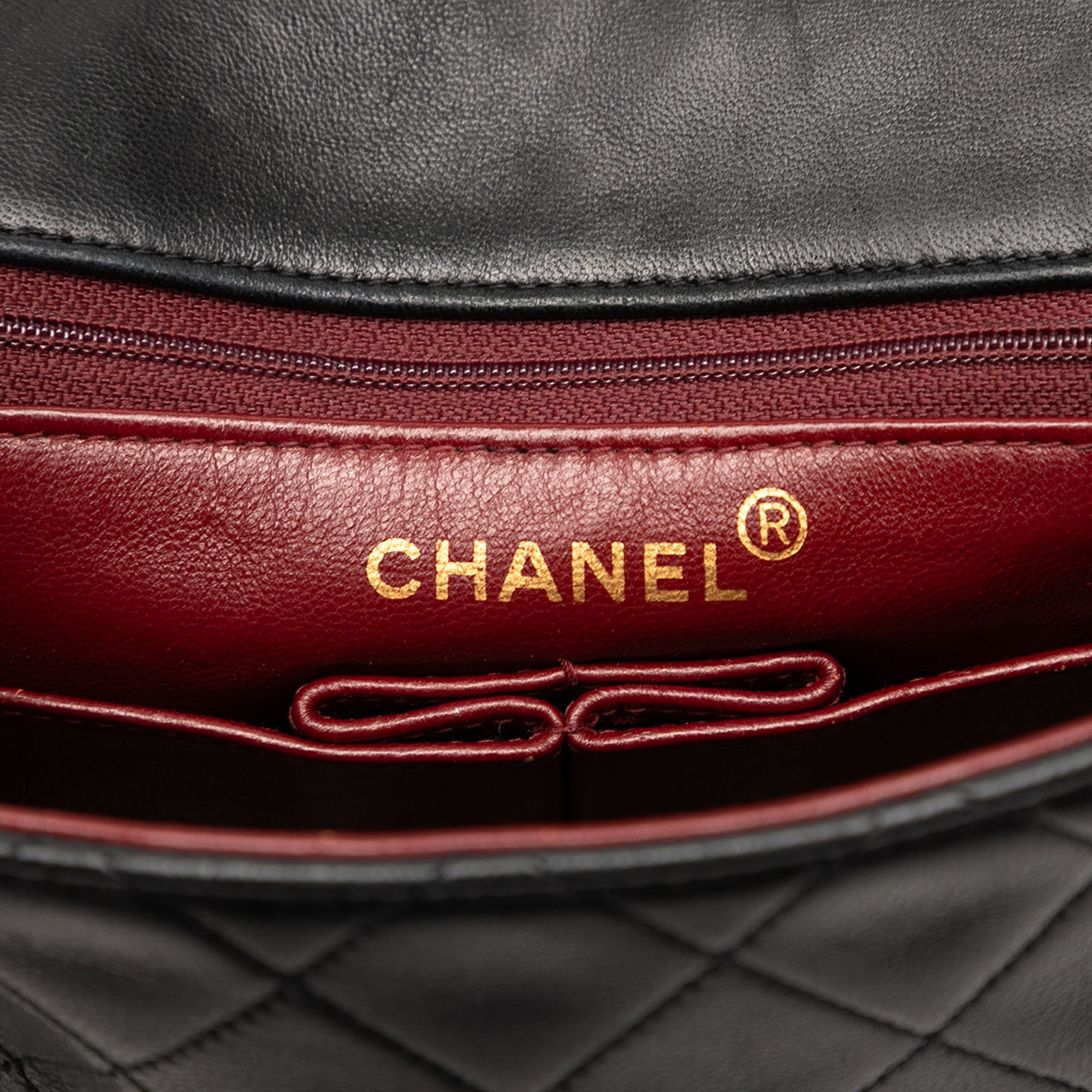 Chanel Mini Square Lambskin Straight Single Flap - image 5