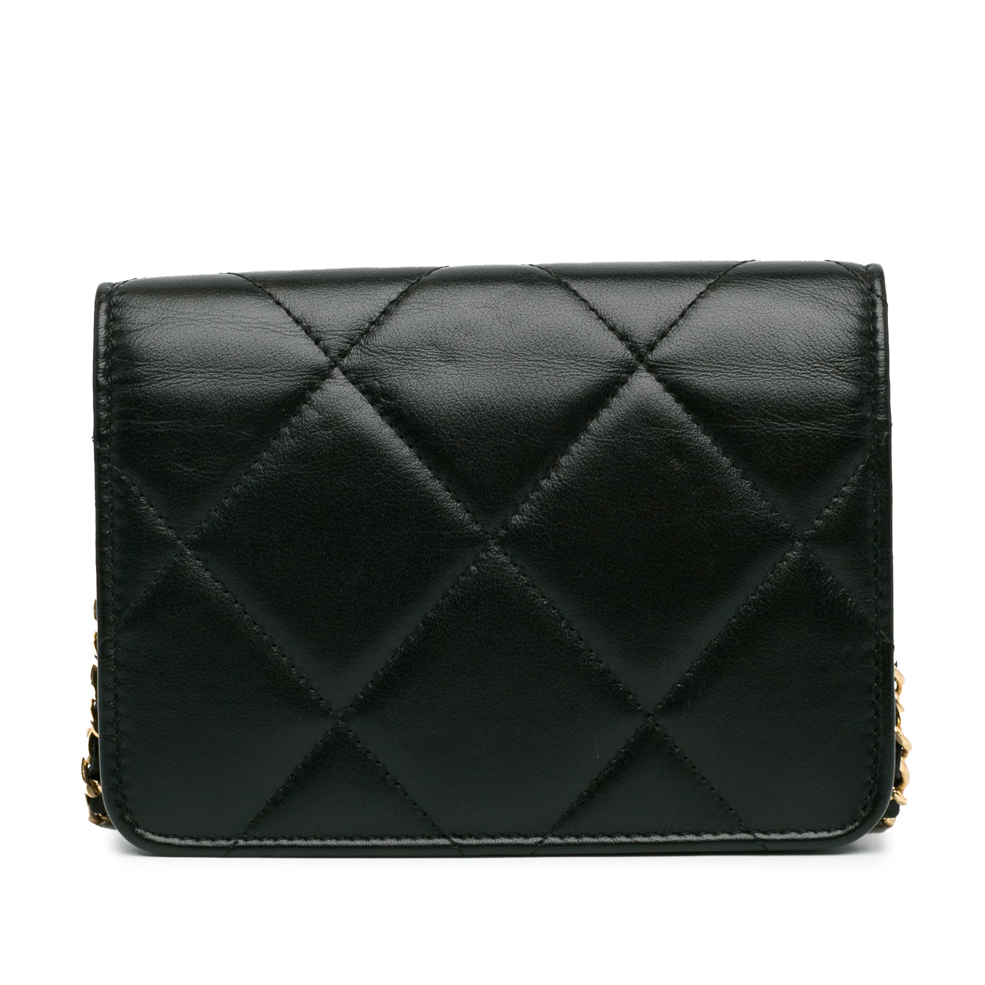 Chanel Quilted Calfskin Strass Clutch With Chain Flap - image 3