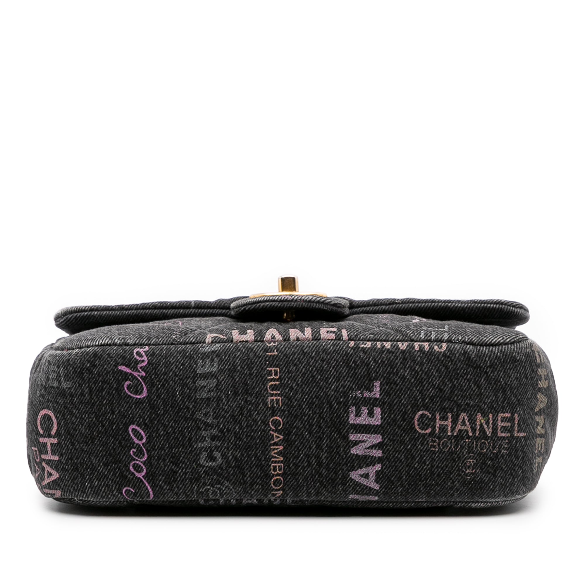 Chanel Mini Rectangular Quilted Denim Mood Flap - image 3