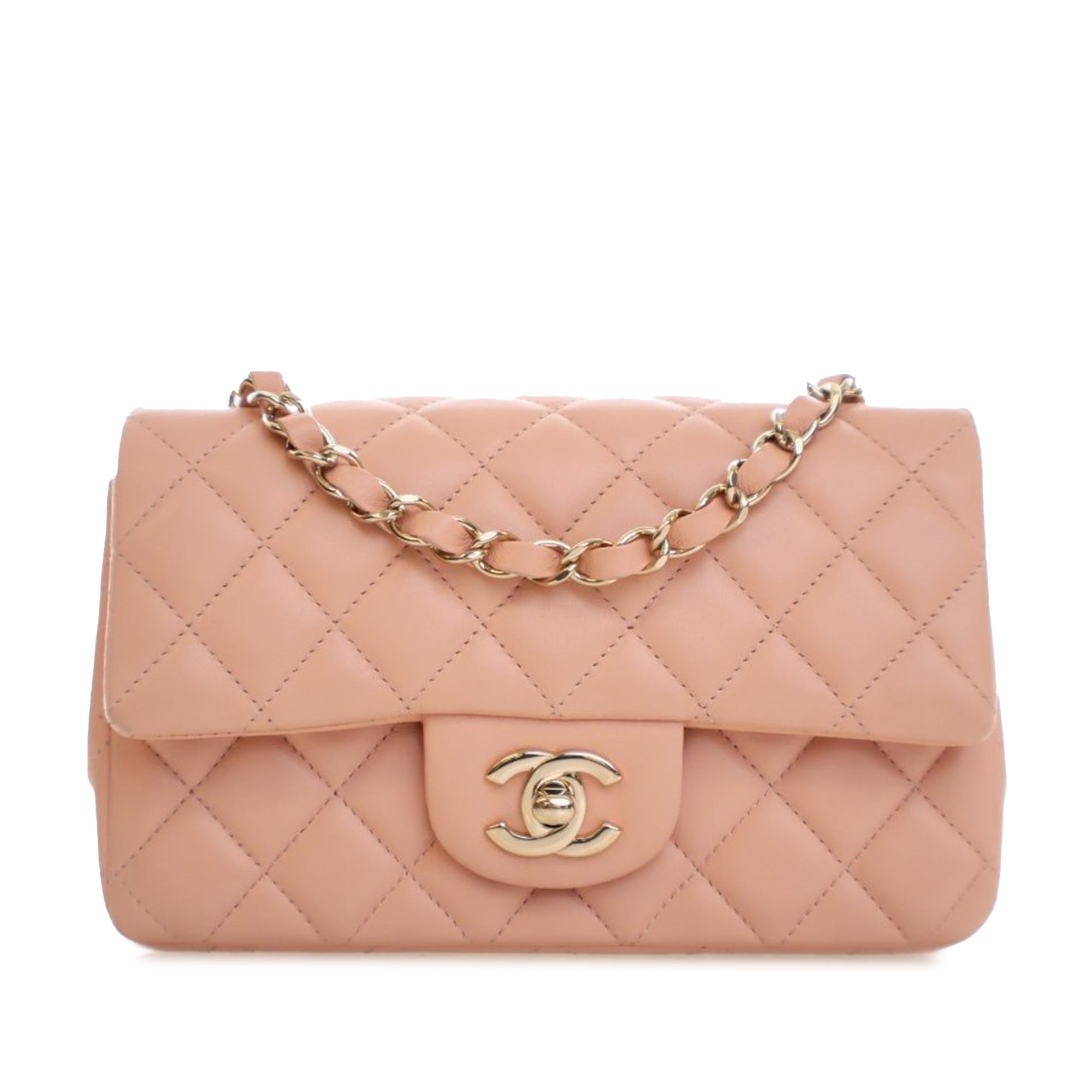 Chanel Mini Rectangular Classic Lambskin Single Flap - image 1