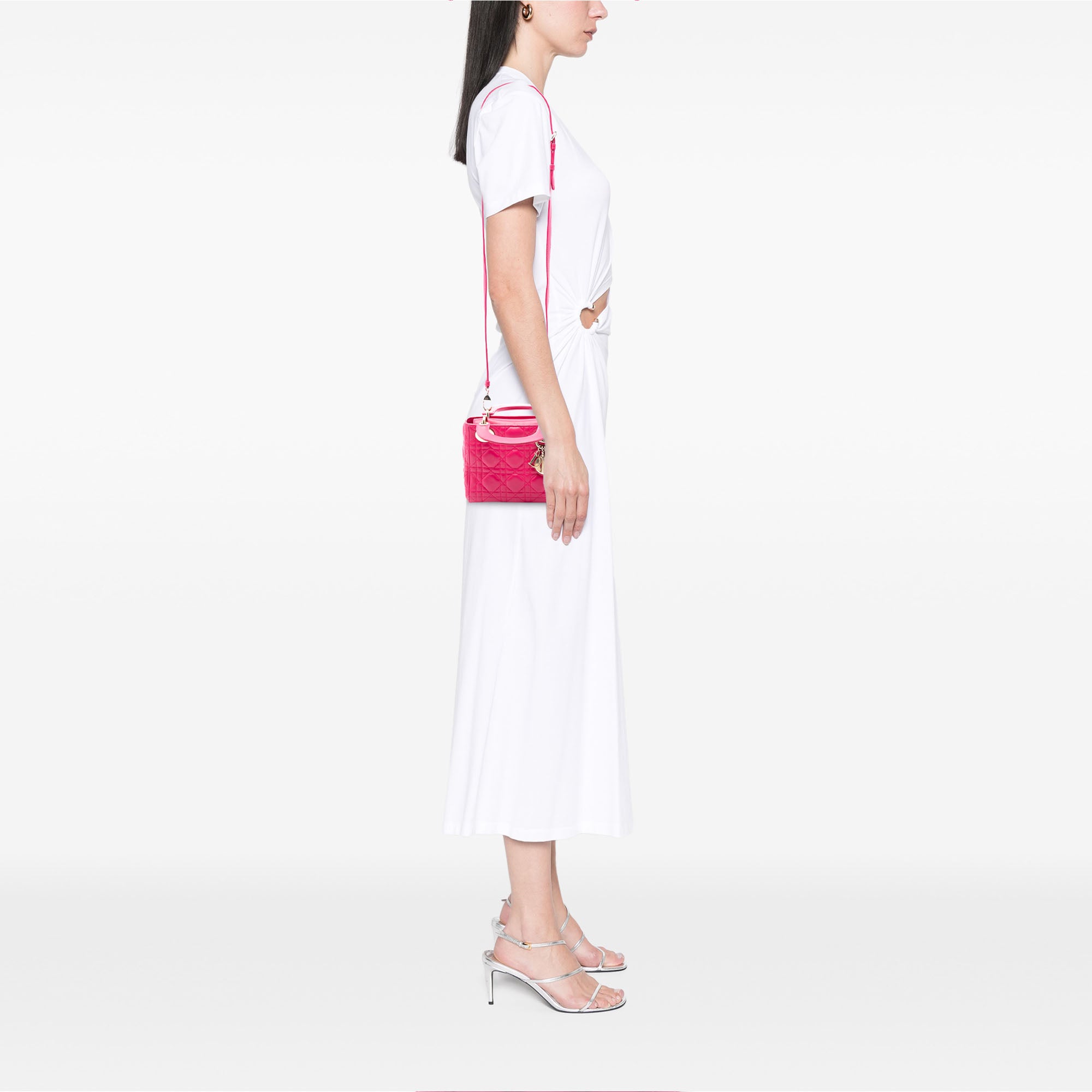 Dior Mini Lambskin Cannage Lady Dior - image 7
